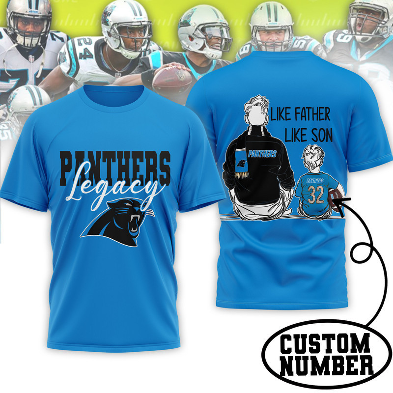 Carolina Panthers | Premium NFL Legacy Father Day 3D Shirt HY
