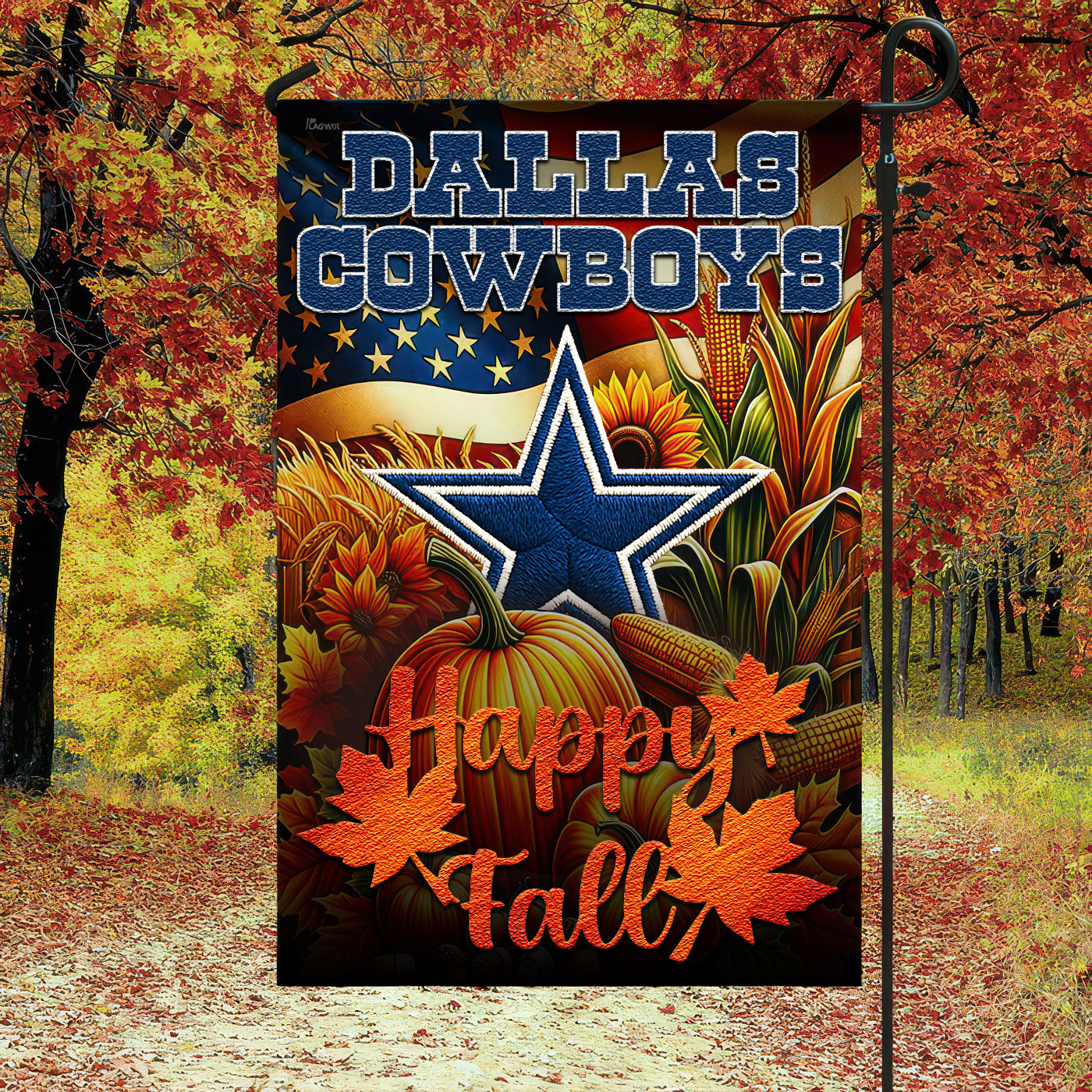 Dallas Cowboys | Premium NFL Happy Fall Flag TD