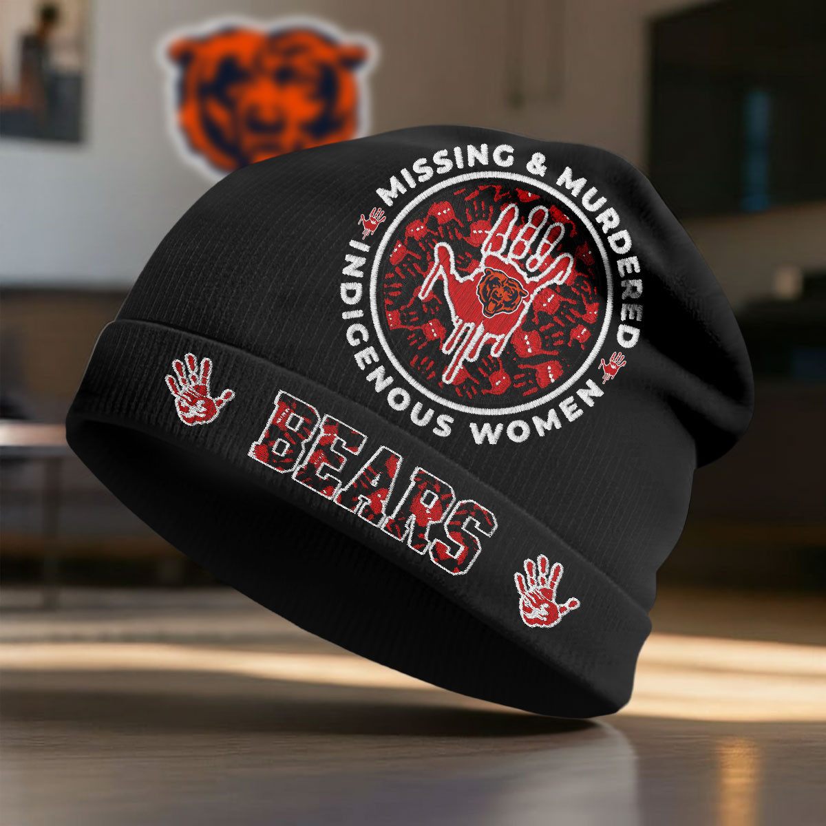 Chicago Bears | Premium NFL MMIW Awareness Beanie Hat NY