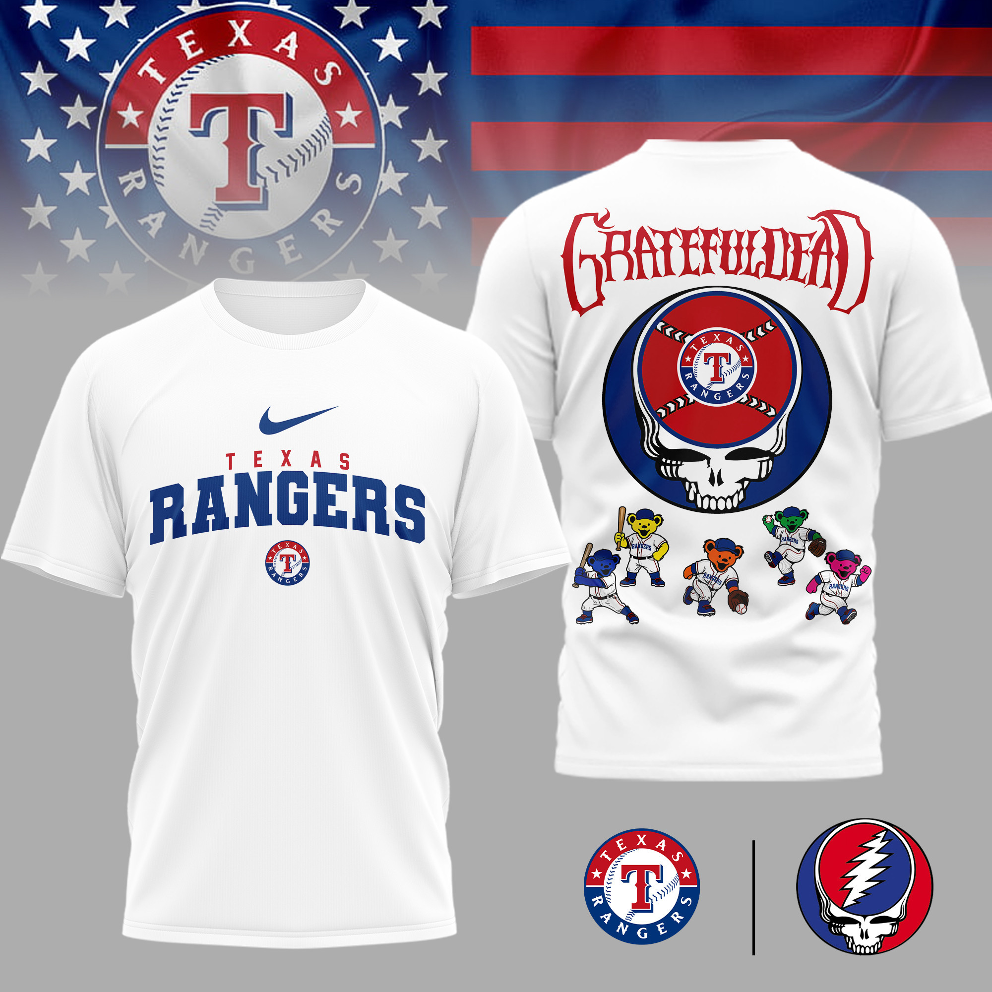 Texas Rangers | Premium MLB Deadhead 3D Shirt TD