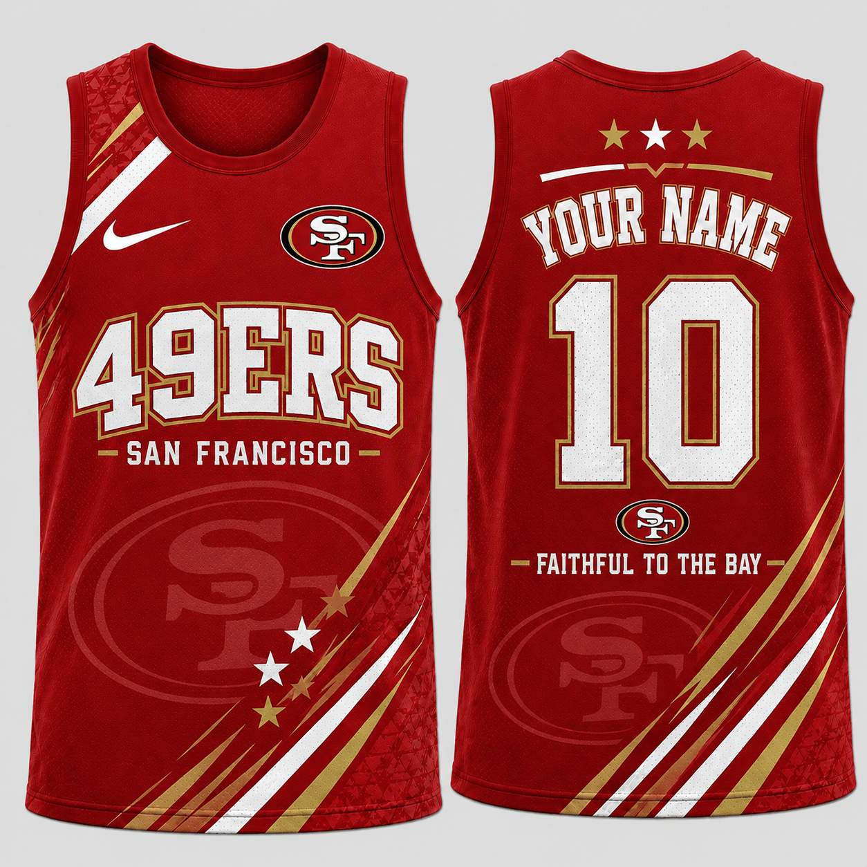San Francisco 49ers | Premium NFL Personalized Team Spirit Sports Tank Top TD
