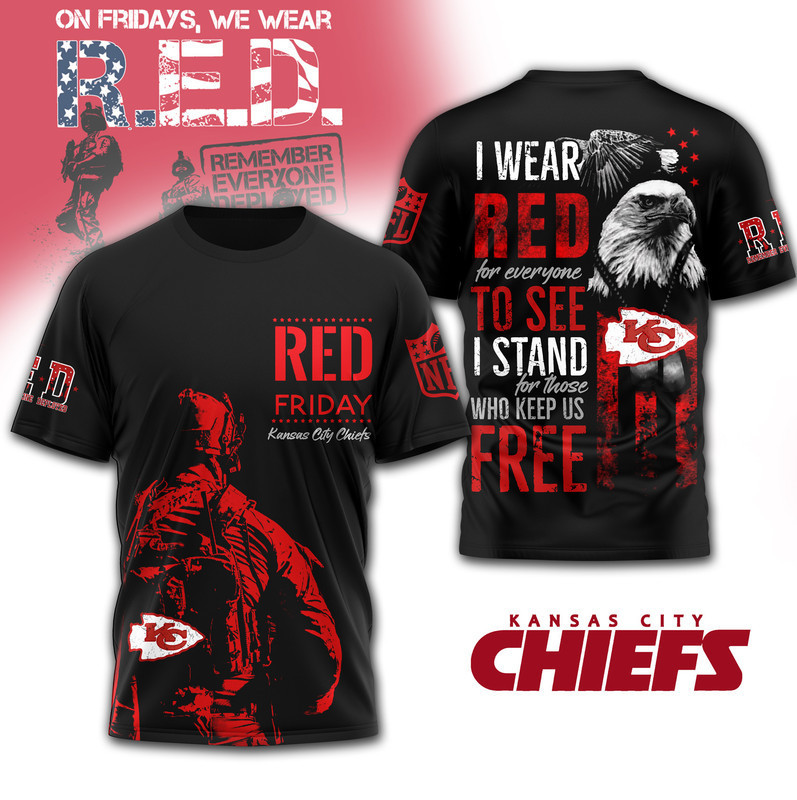 Kansas City Chiefs | Premium NFL RED Friday 3D Shirt HY