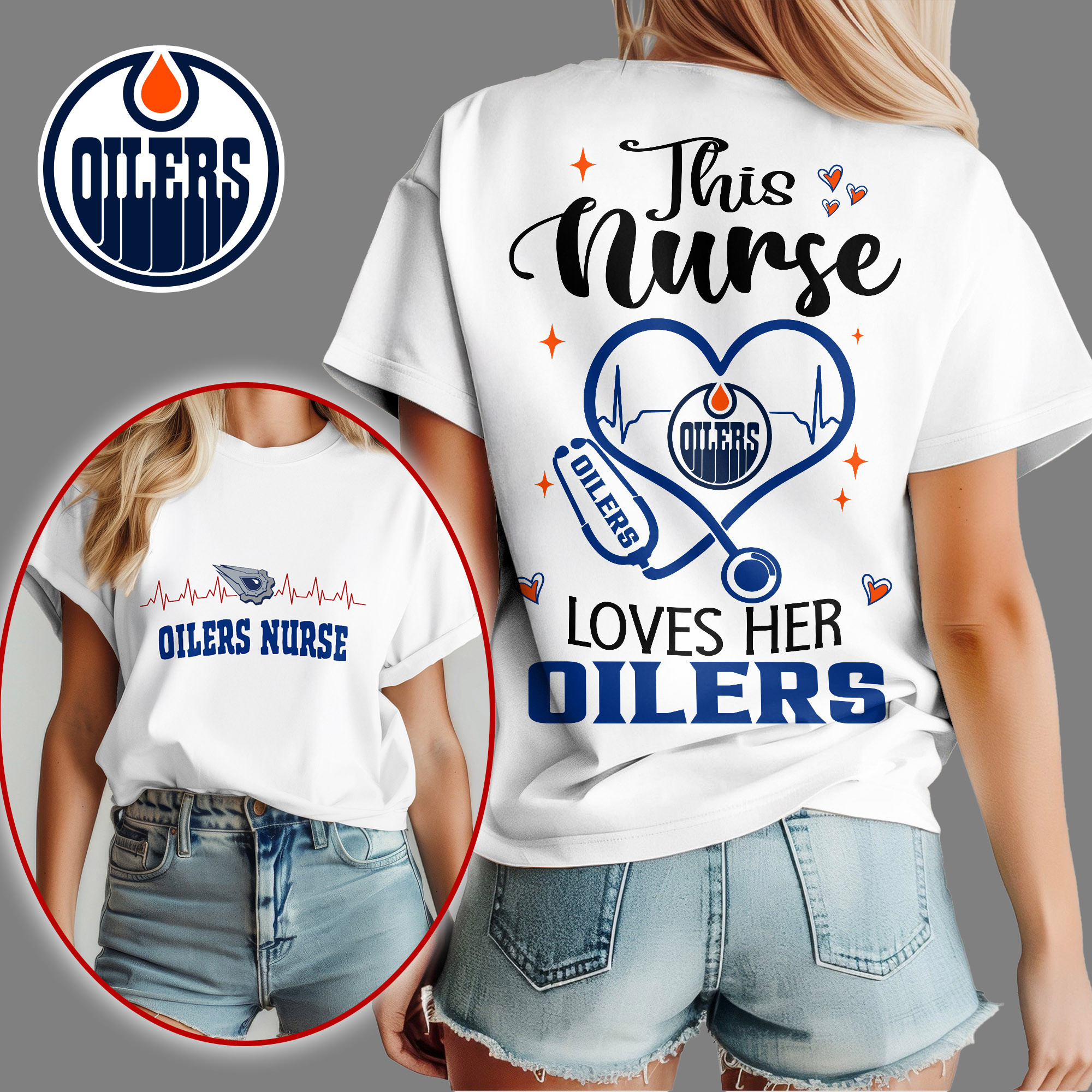 Edmonton Oilers | Premium NHL Nurse Appreciation Month Women's Shirt NY