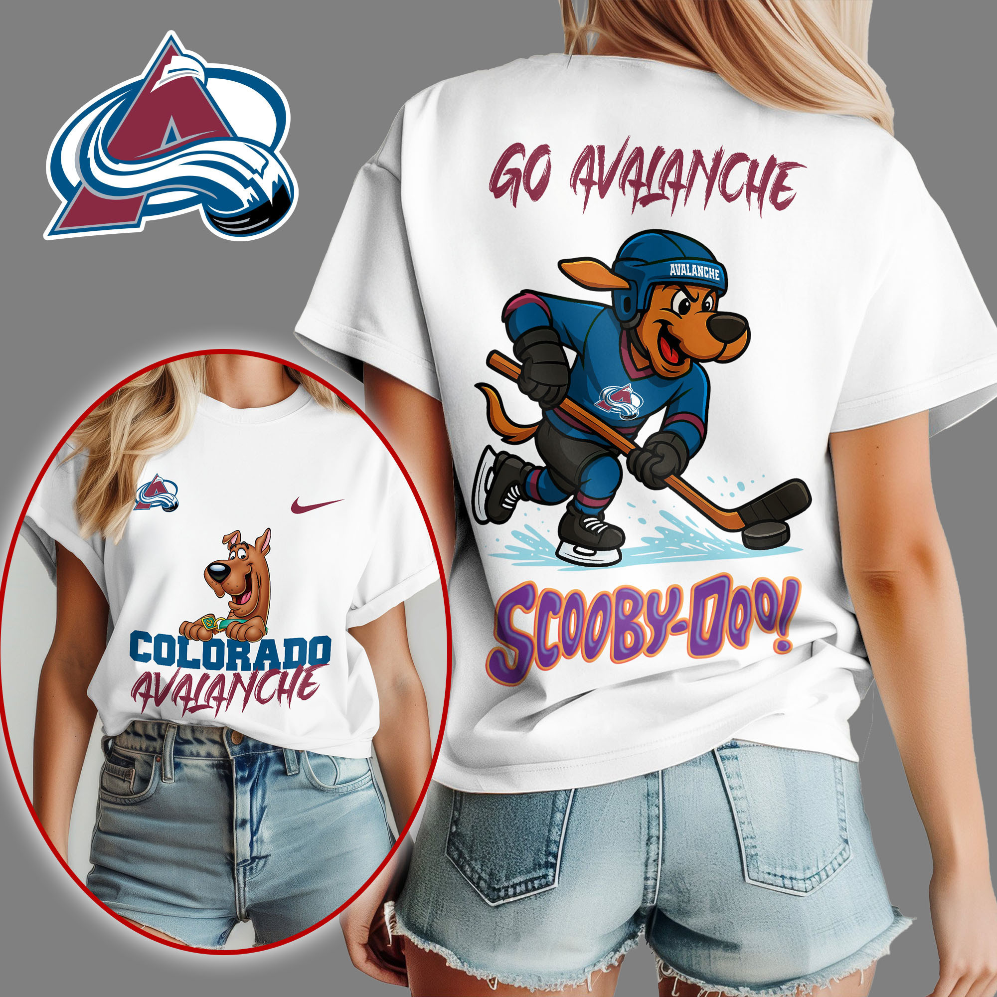 Colorado Avalanche | Premium NHL Scooby-Doo Fan Women's Shirt NY