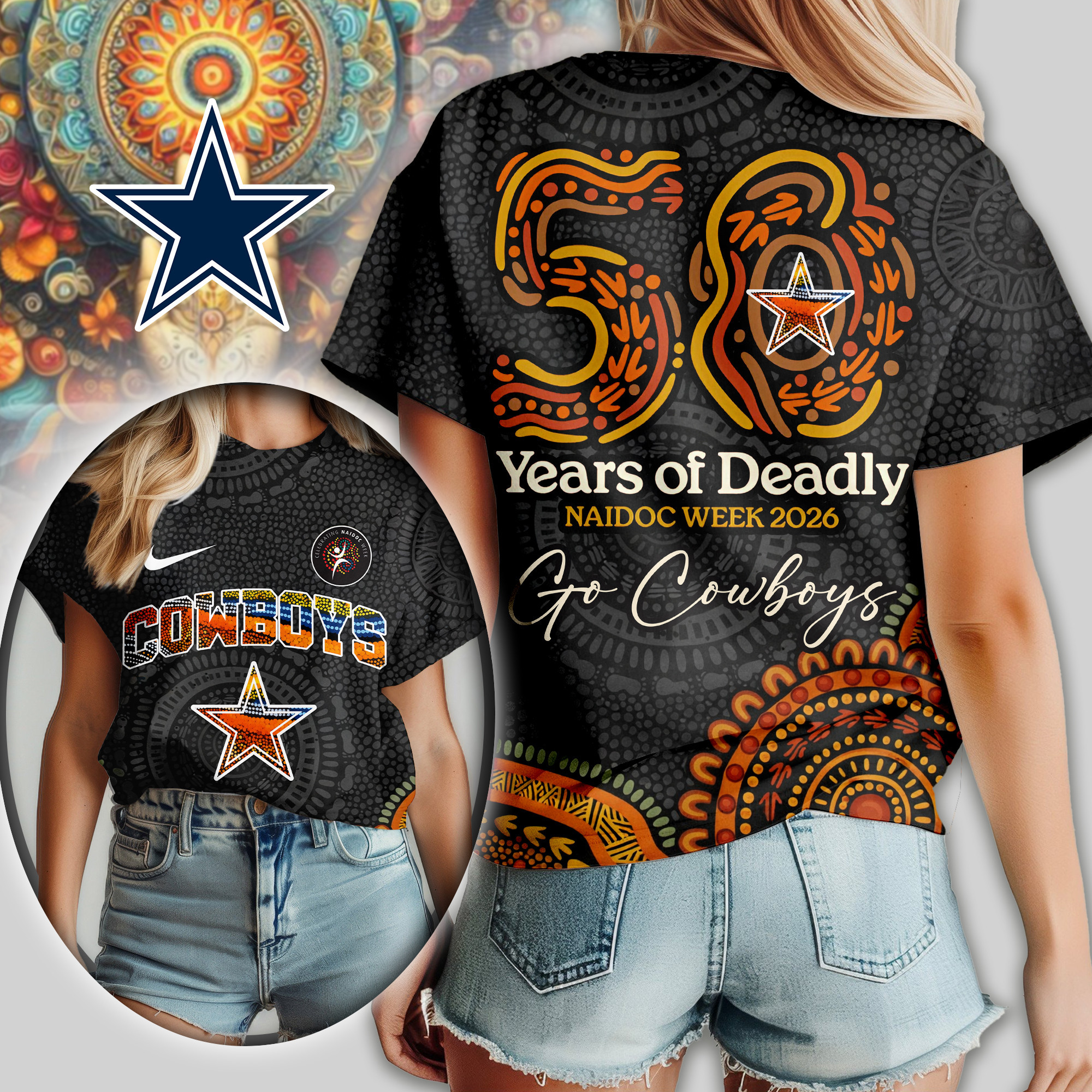 Dallas Cowboys | Premium NFL Naidoc Week 2026 Women Shirt TD
