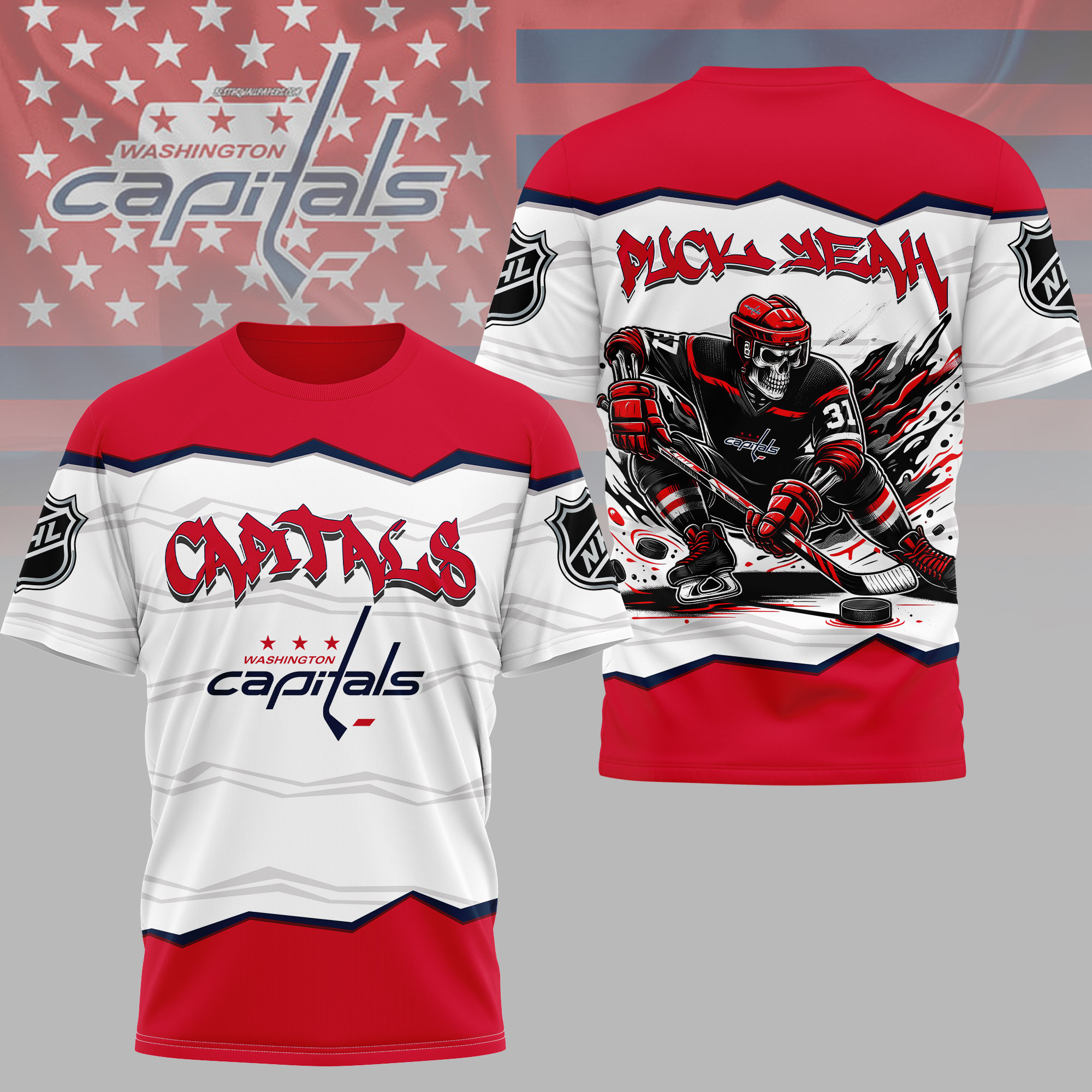 Washington Capitals | Premium NHL Puck Yeah 3D Shirt HY
