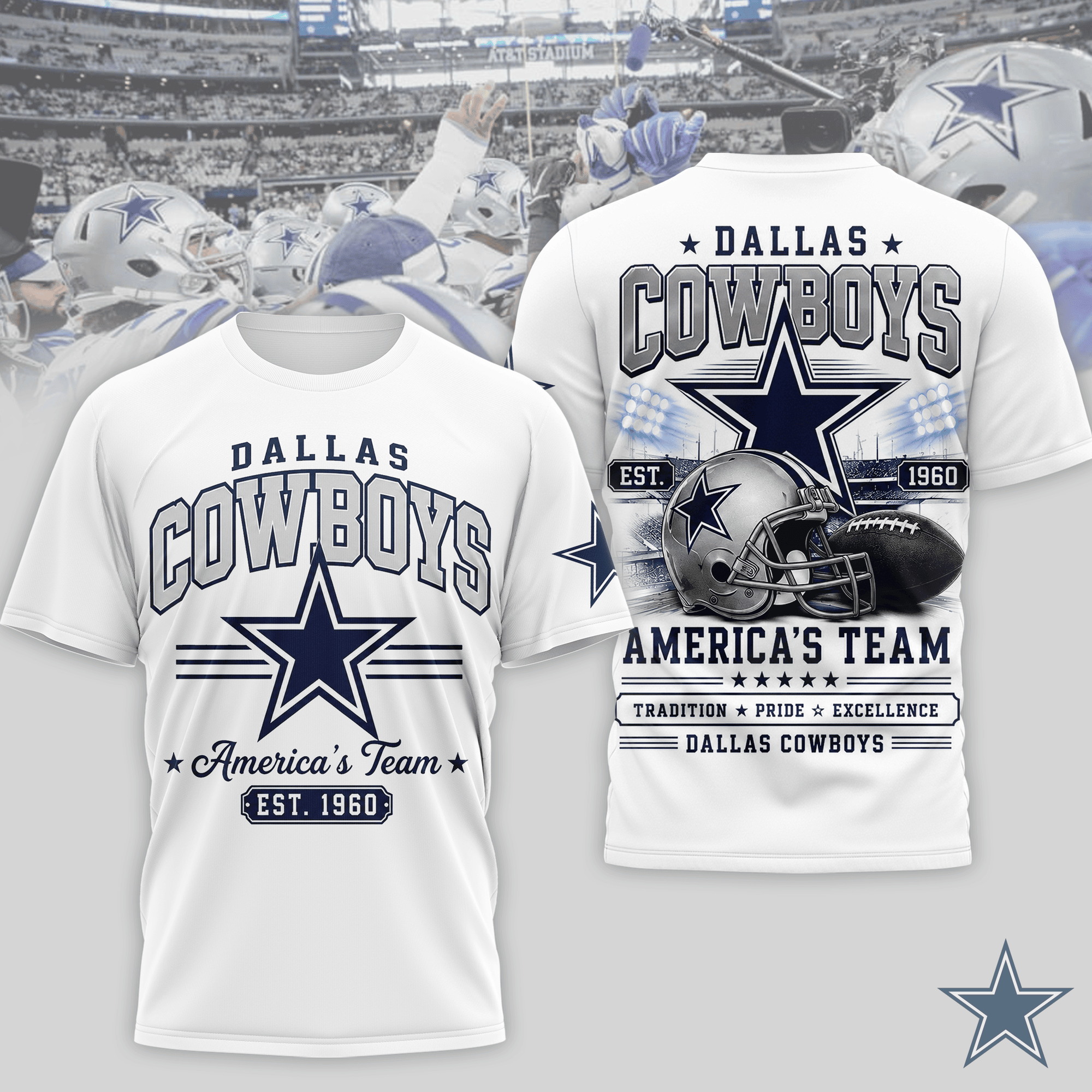 Dallas Cowboys | Premium NFL Team Tradition Pride 3D Shirt NTH1