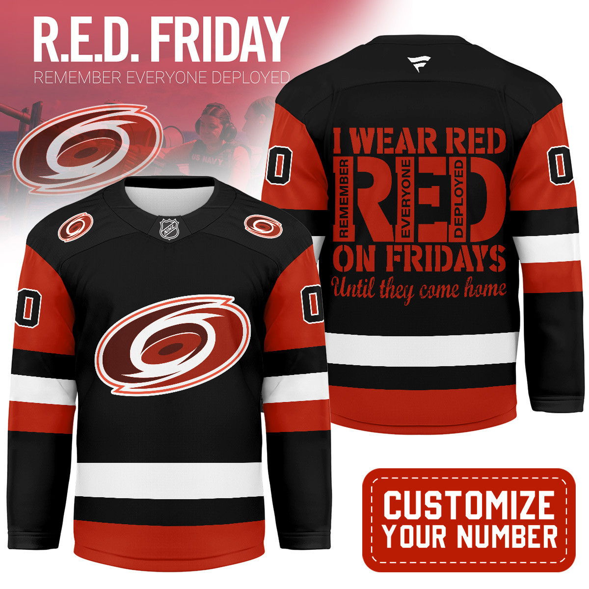 Carolina Hurricanes | Premium NHL Red Friday Hockey Jersey MM