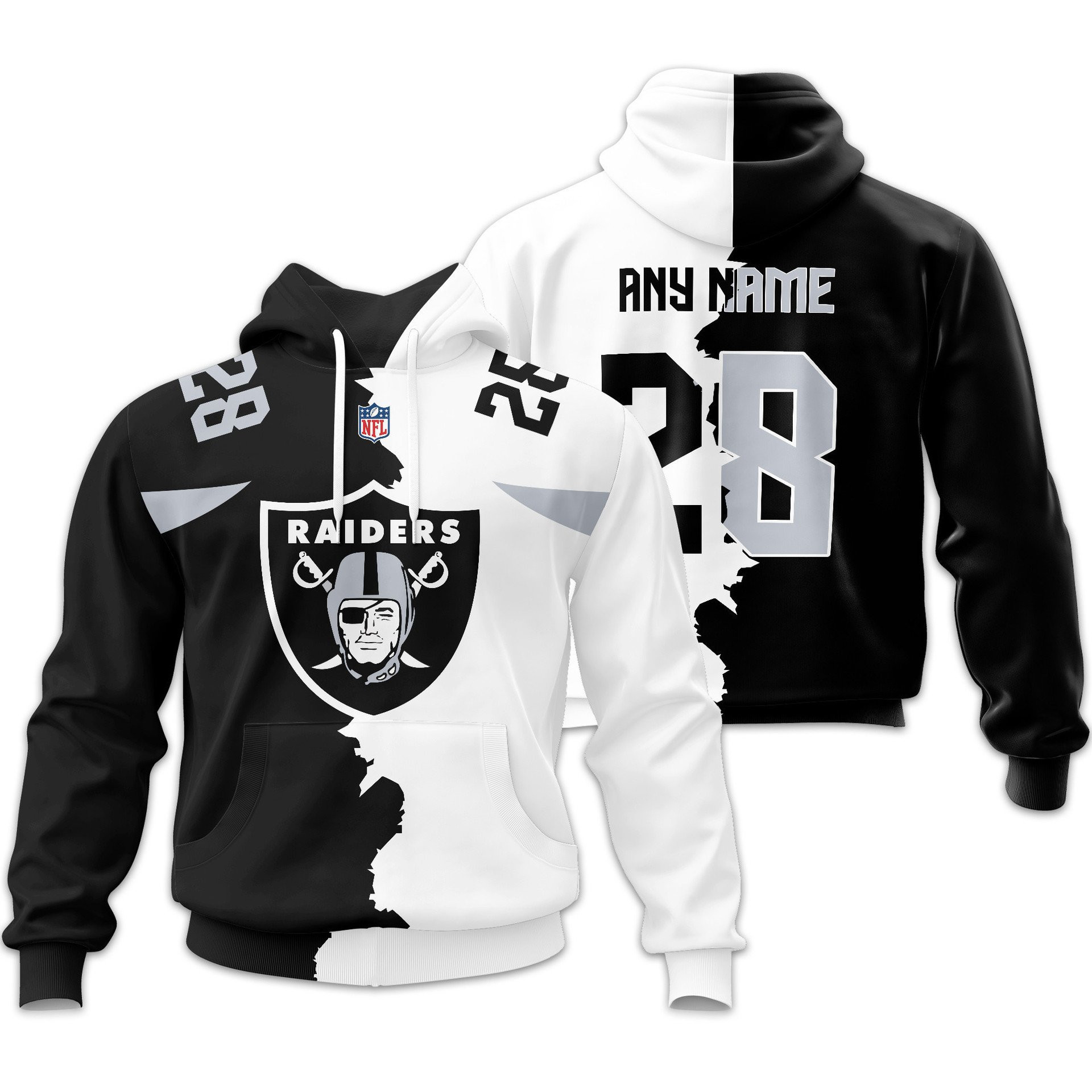 Las Vegas Raiders | Premium NFL Home Mix Away Hoodie TD