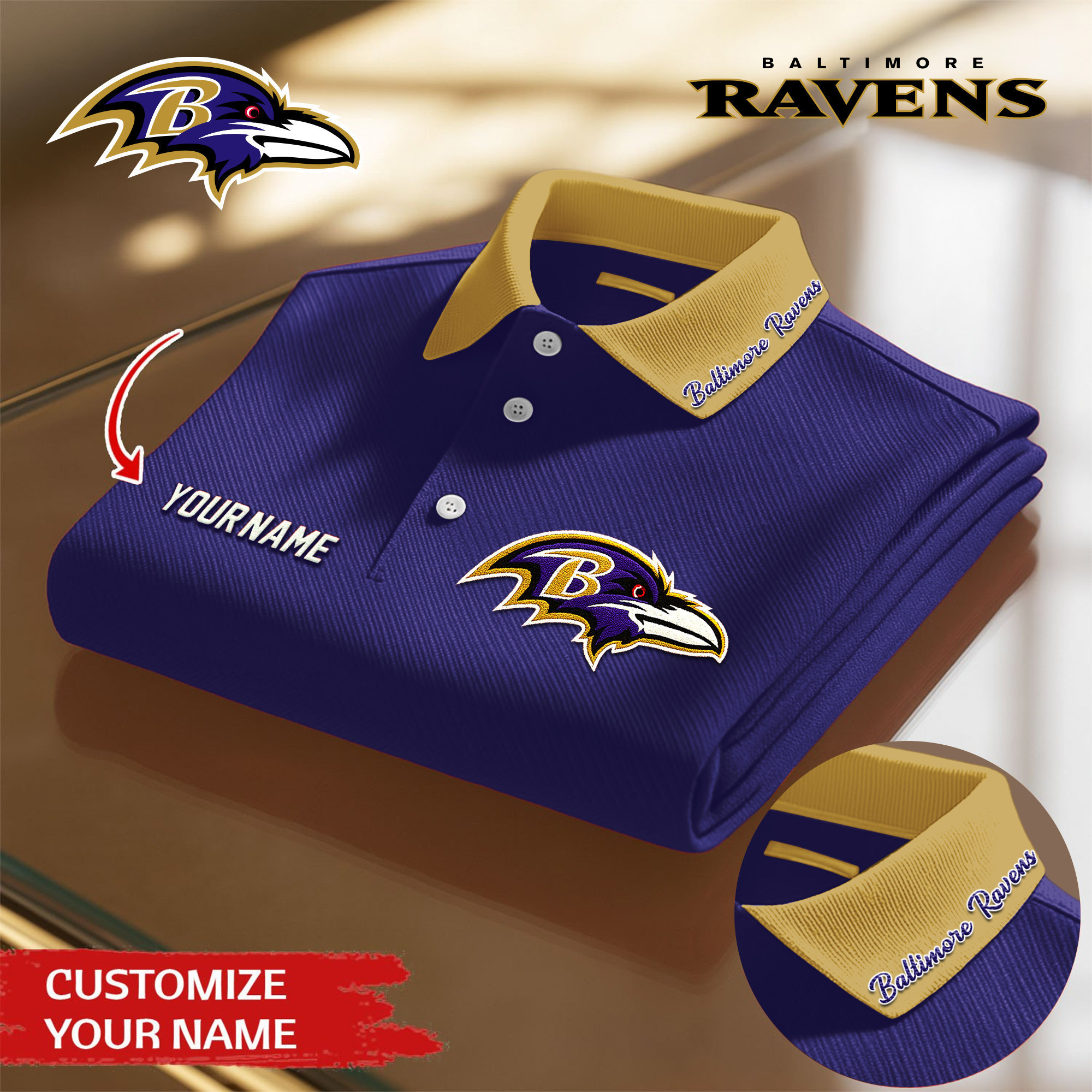 Baltimore Ravens | Premium NFL Polo Shirt TD