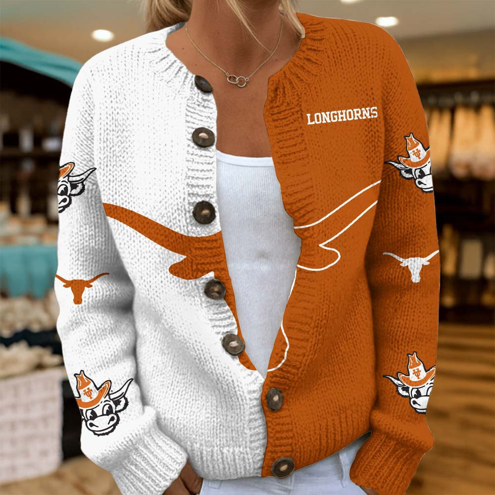 Texas Longhorns | Premium NCAA Cozy Split Knit Cardigan x Game Day Edition MM