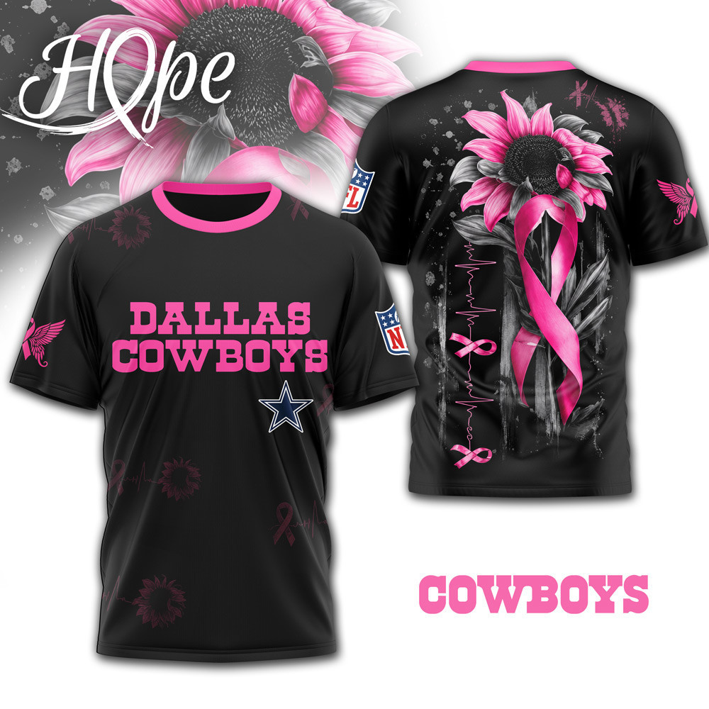 Dallas Cowboys | Premium NFL Hope Pink Ribbon 3D Shirt NTH1