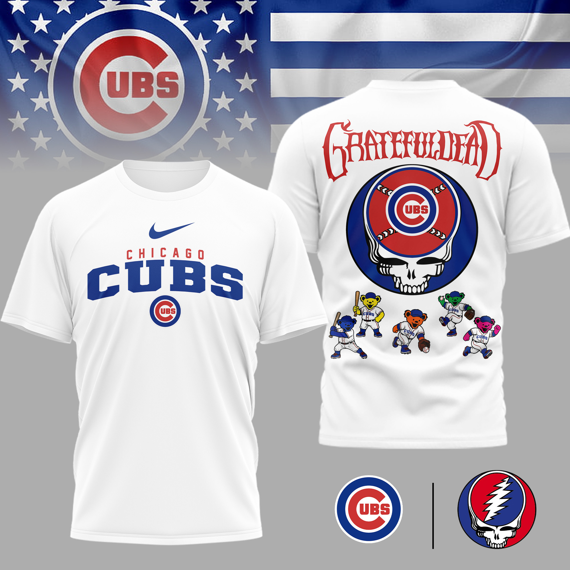 Chicago Cubs | Premium MLB Deadhead 3D Shirt TD