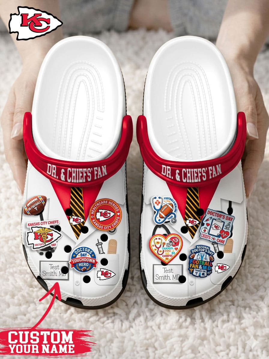 Kansas City Chiefs | PREMIUM NFL NATIONAL DOCTOR'S DAY CLOGS WITH 8 CHARMS HY