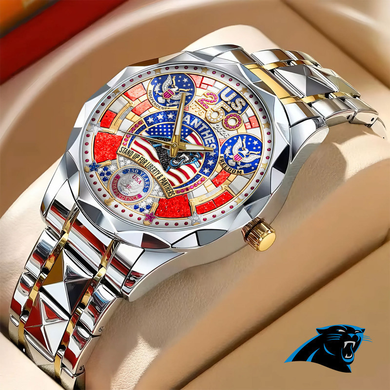 Carolina Panthers | Prermium NFL 250 Years Of America Fashion Design Men Watch HY