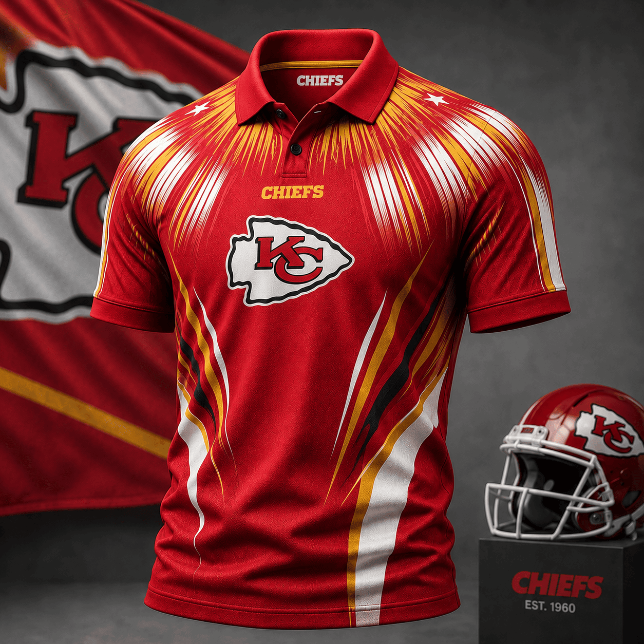 Kansas City Chiefs | Premium NFL Victory Rush Polo Shirt NY