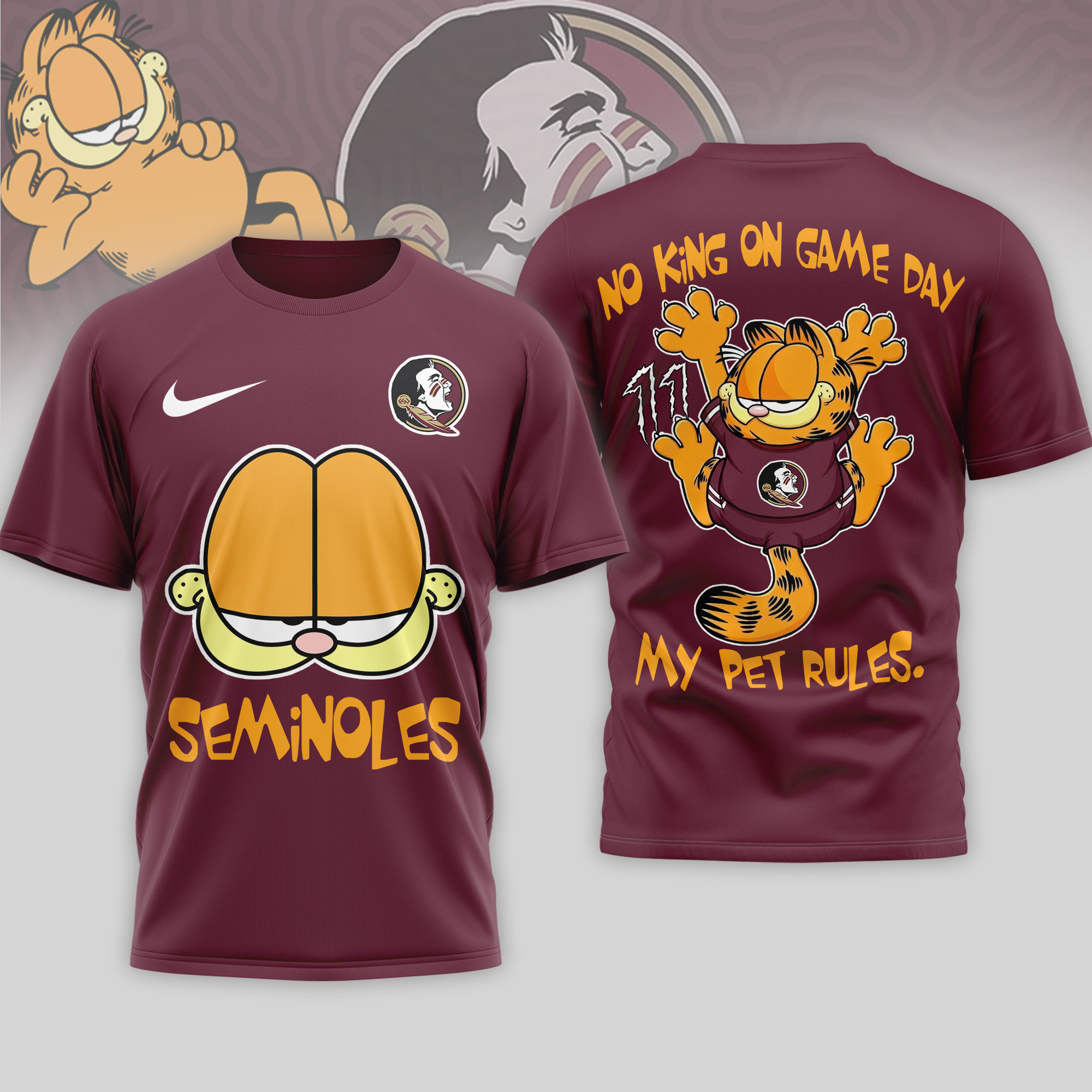Florida State Seminoles | Premium NCAA No King On Game Day 3D Shirt NTH1