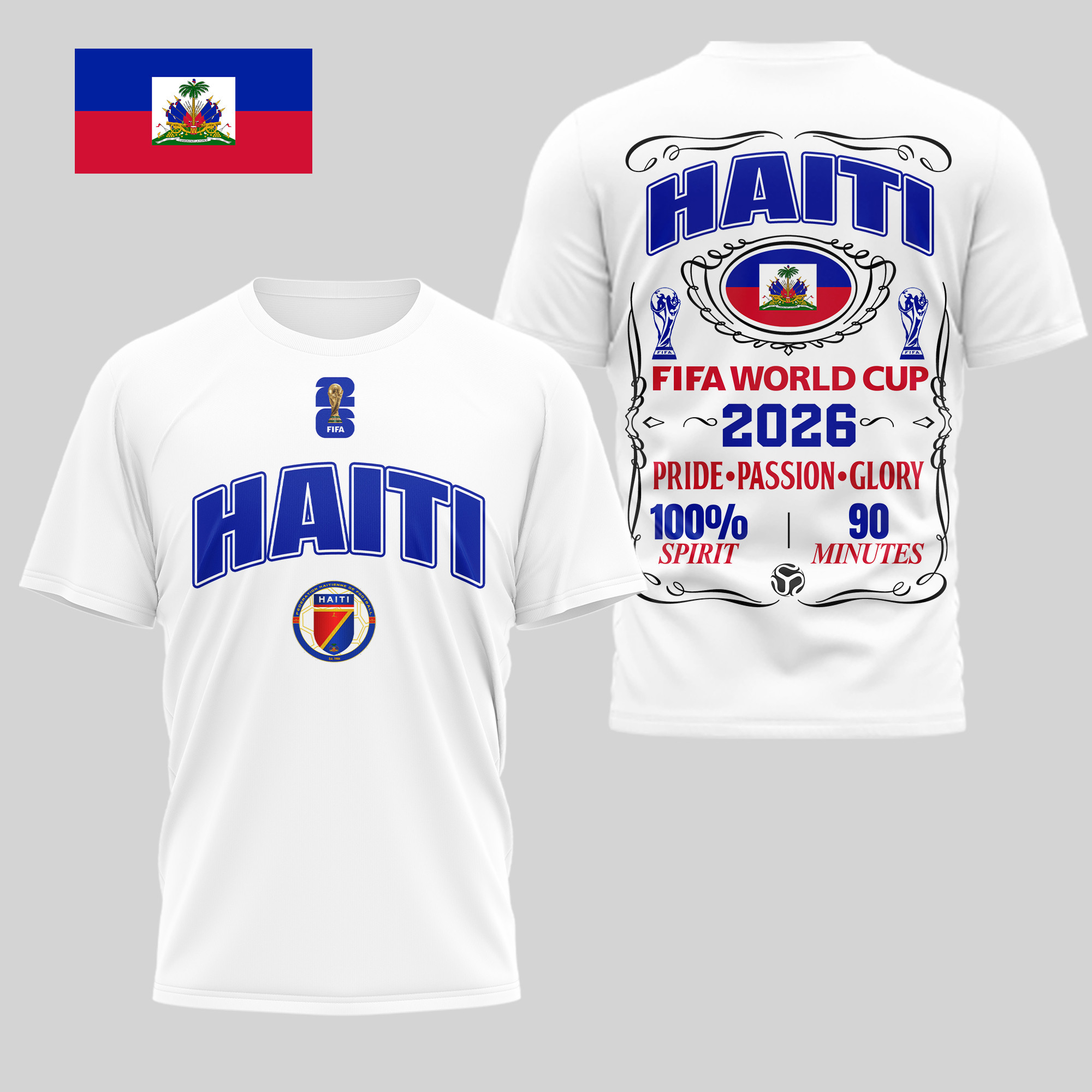 Haiti | Premium WC26 Pride Passion Glory 3D Shirt PB4ERVA