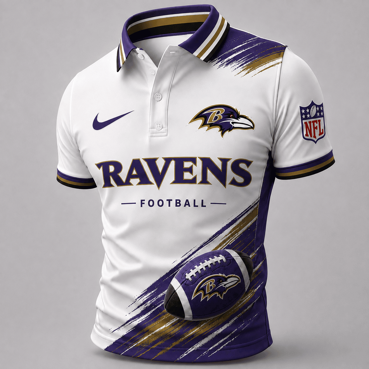 Baltimore Ravens | Premium NFL Dynamic Gridiron Style Polo TD