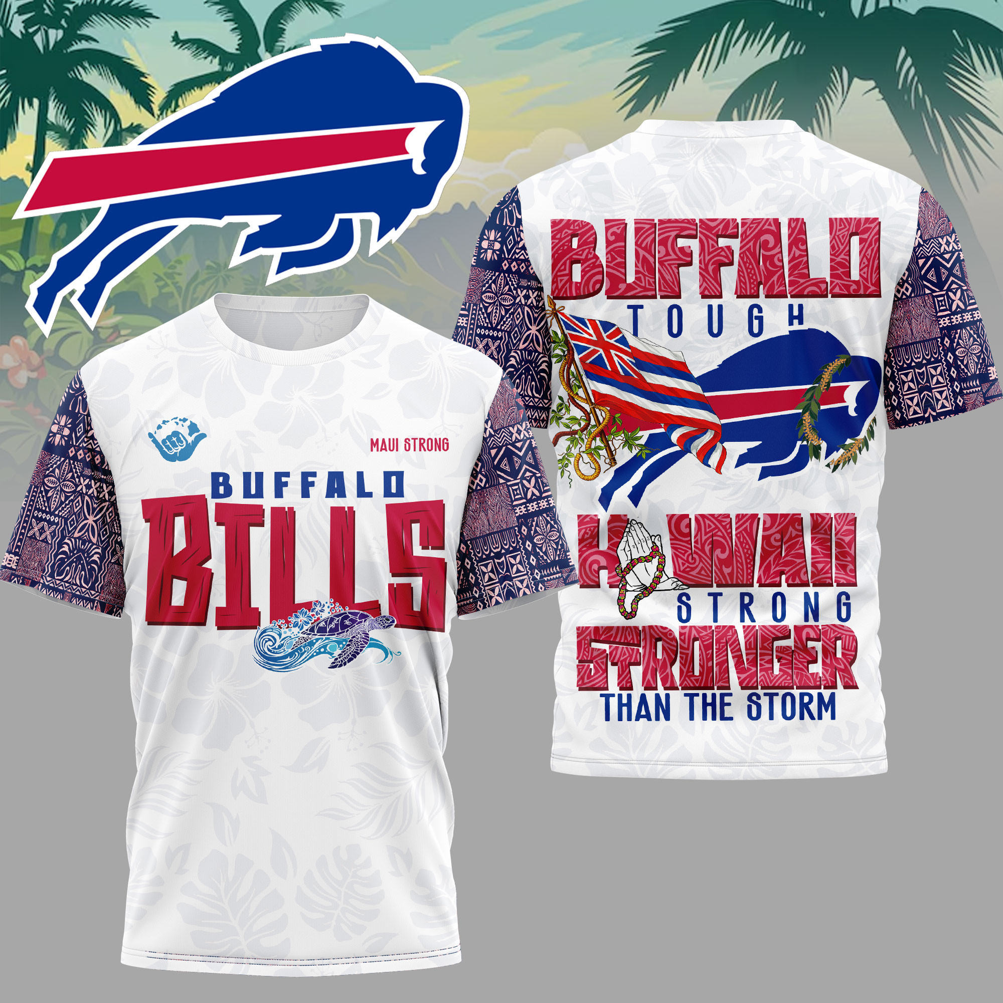 Buffalo Bills | Premium NFL Hawaii Strong 3D Shirt HY