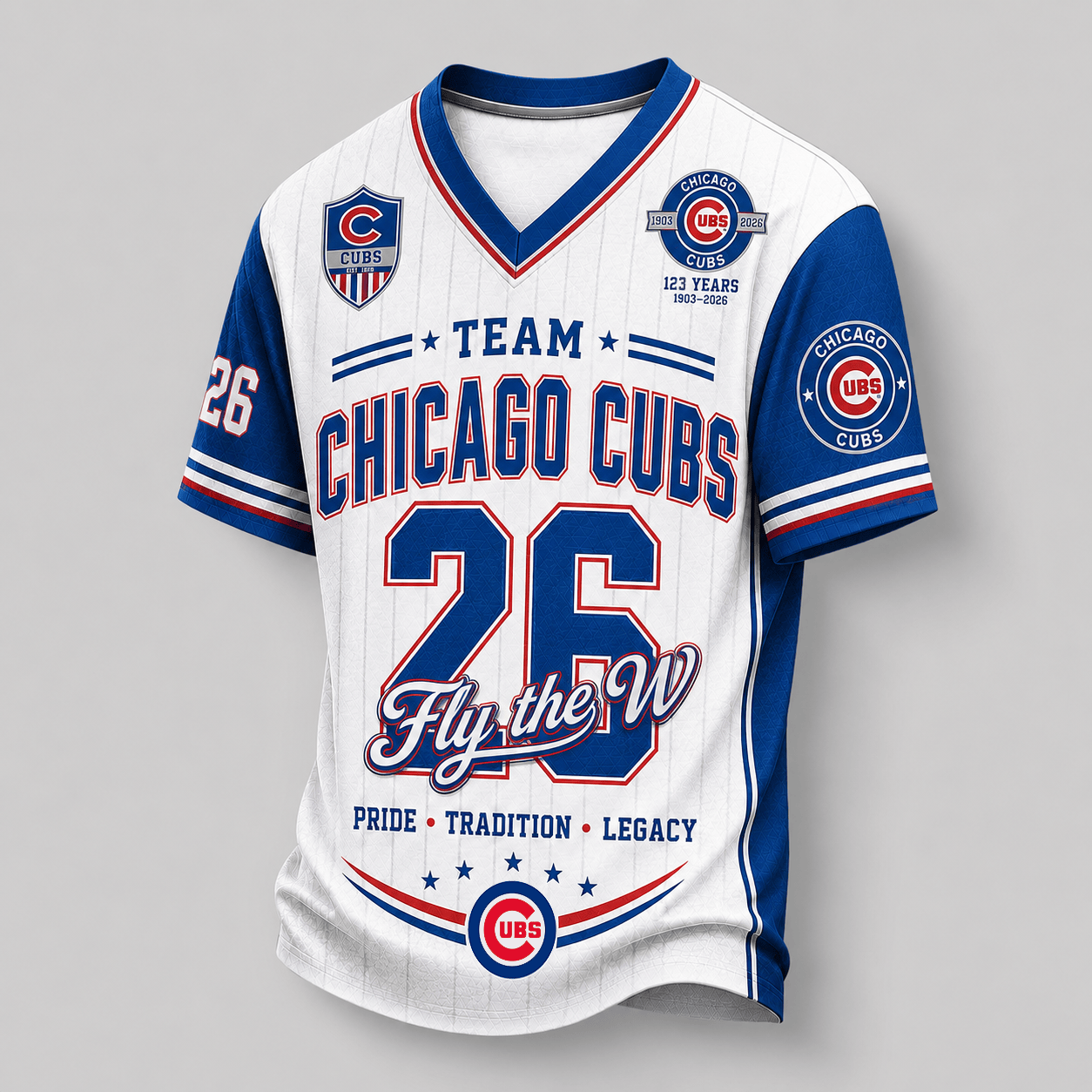 Chicago Cubs | Premium MLB Legacy Pride V-Neck Jersey