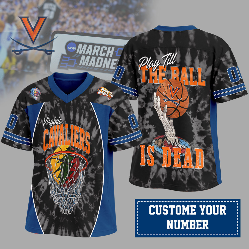 Virginia Cavaliers | Premium NCAA x Grateful Dead V-neck Baseball Jersey HY