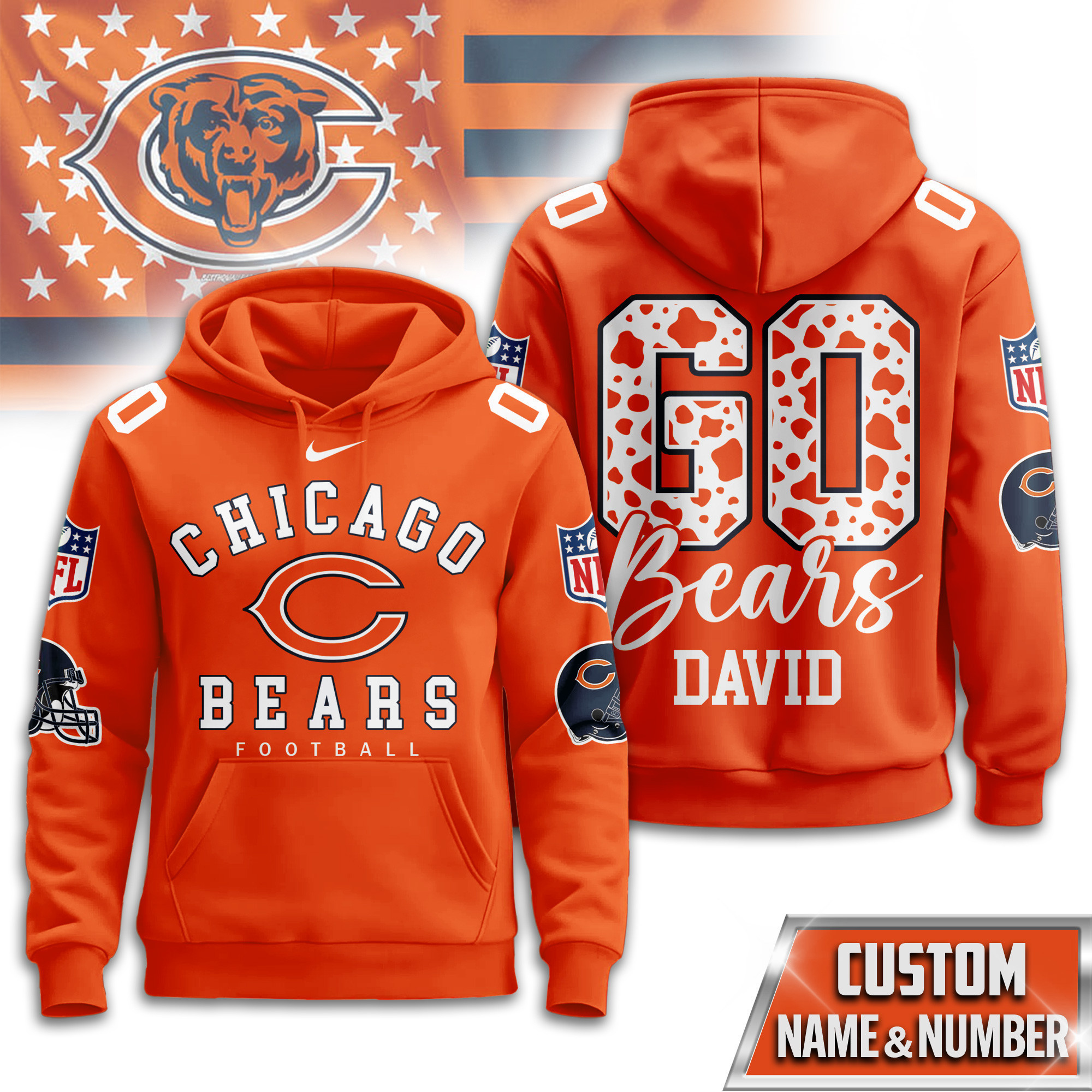 Chicago Bears | Premium NFL Custom Game Day Hoodie TD
