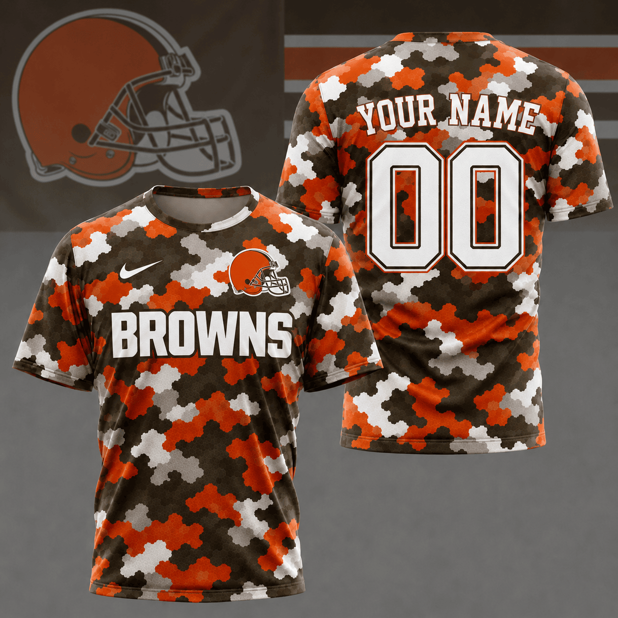 Cleveland Browns | Premium NFL Game Day Camo 3D Shirt NY