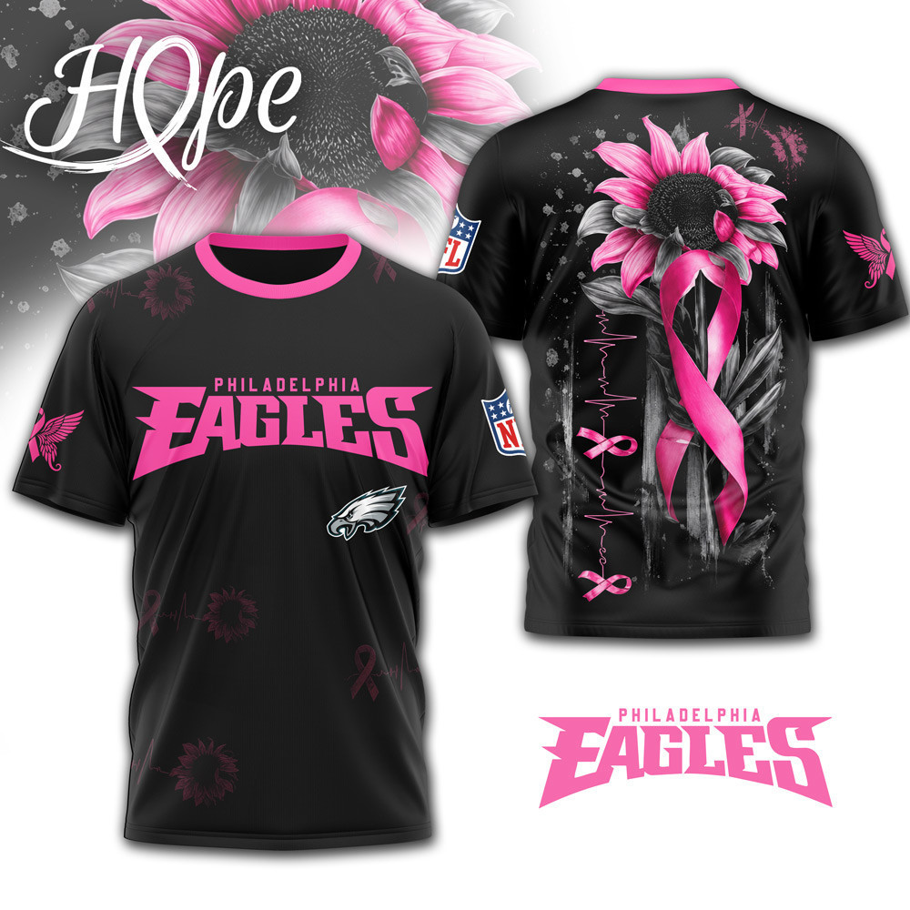 Philadelphia Eagles | Premium NFL Hope Pink Ribbon 3D Shirt NTH1