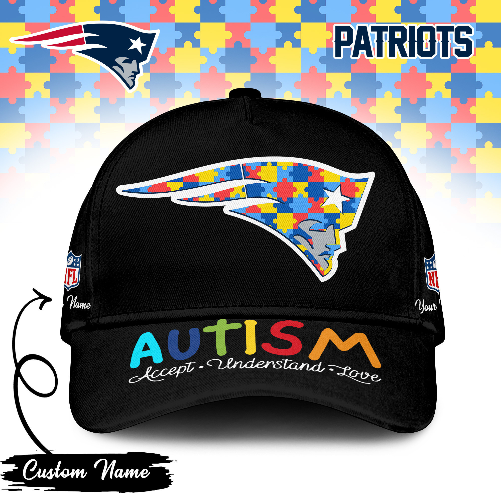 New England Patriots | PREMIUM CLASSIC CAP NFL AUTISM TD