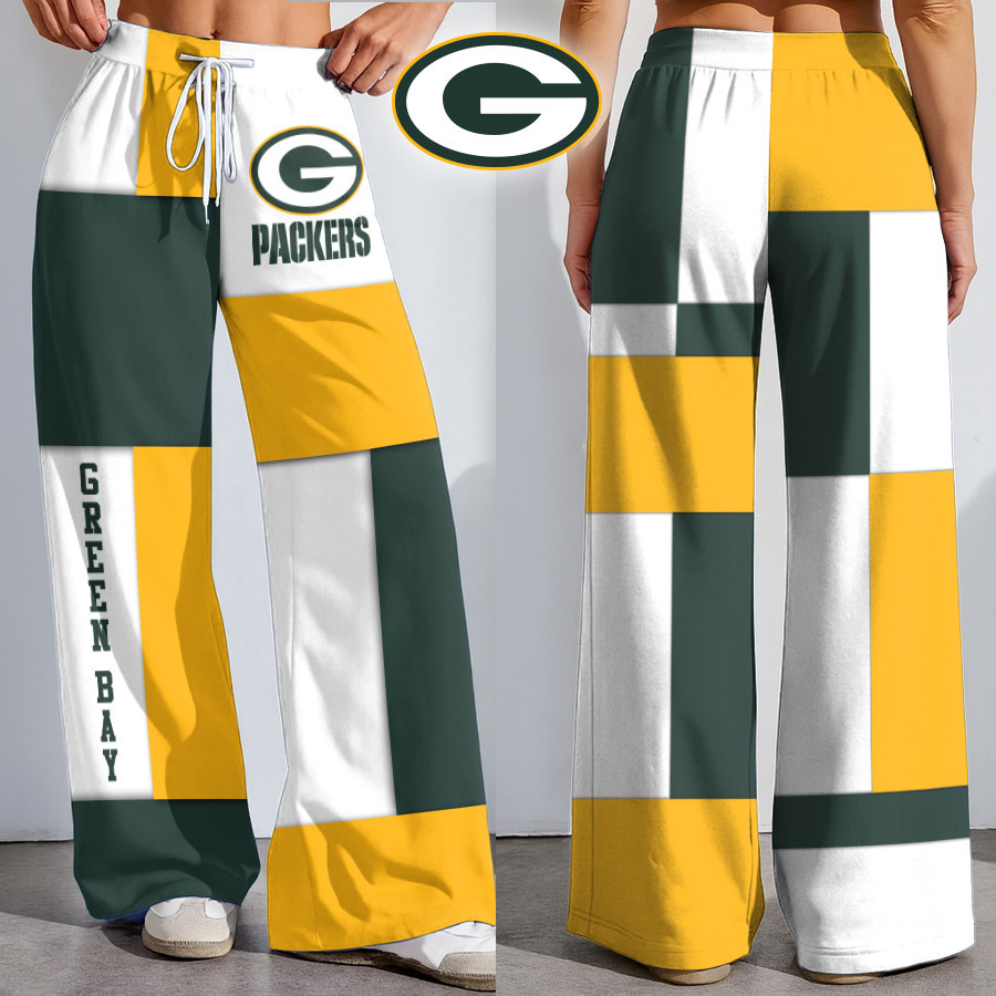 Green Bay Packers | Premium NFL Color Block Football High-Stretch Casual Pants HI