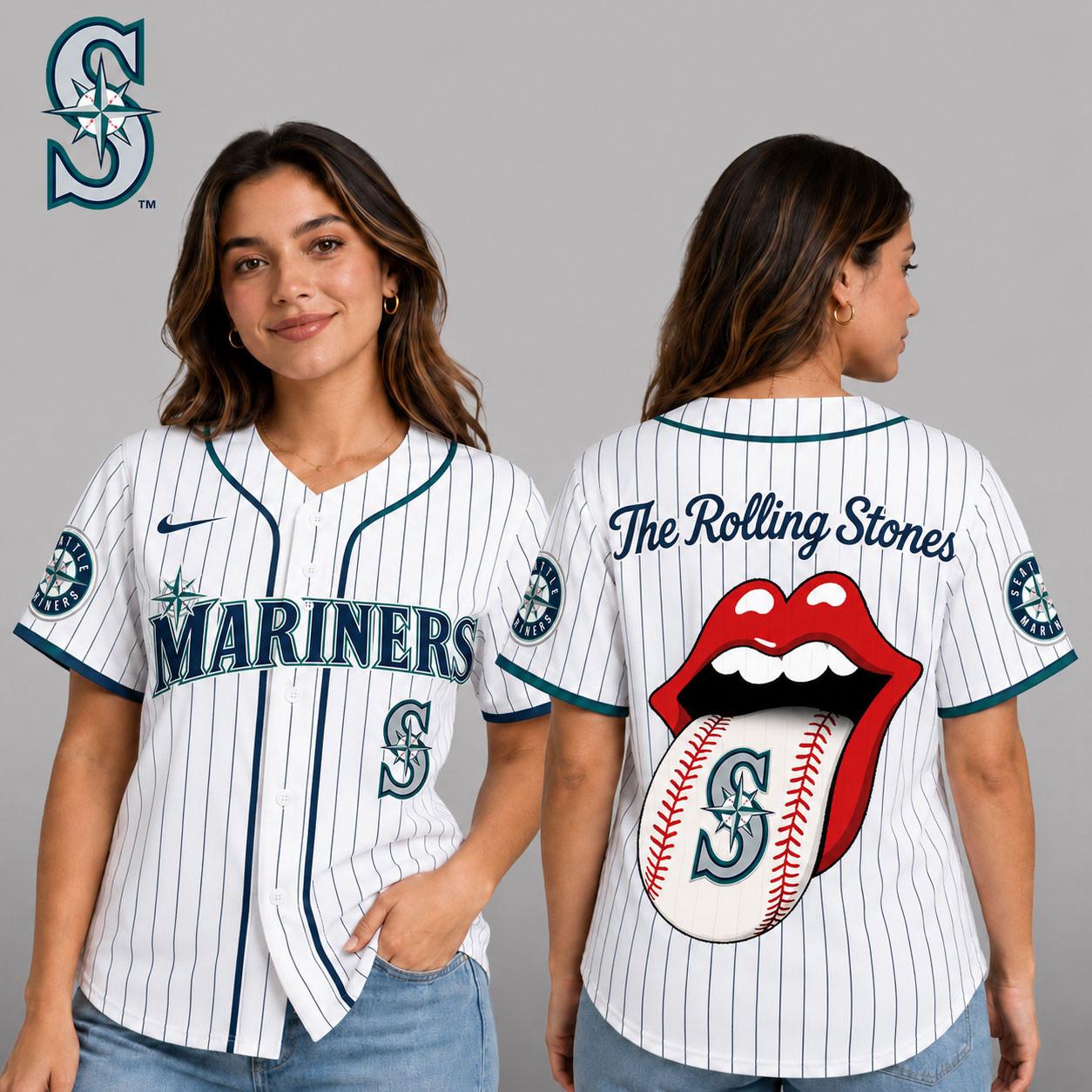 Seattle Mariners | Premium MLB The Rolling Stones Jersey Shirt TD