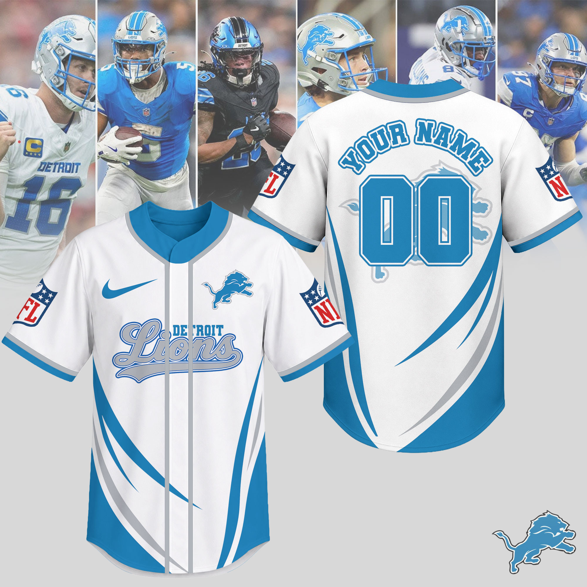 Detroit Lions | Premium NFL Game Day Ready Jersey NTH1