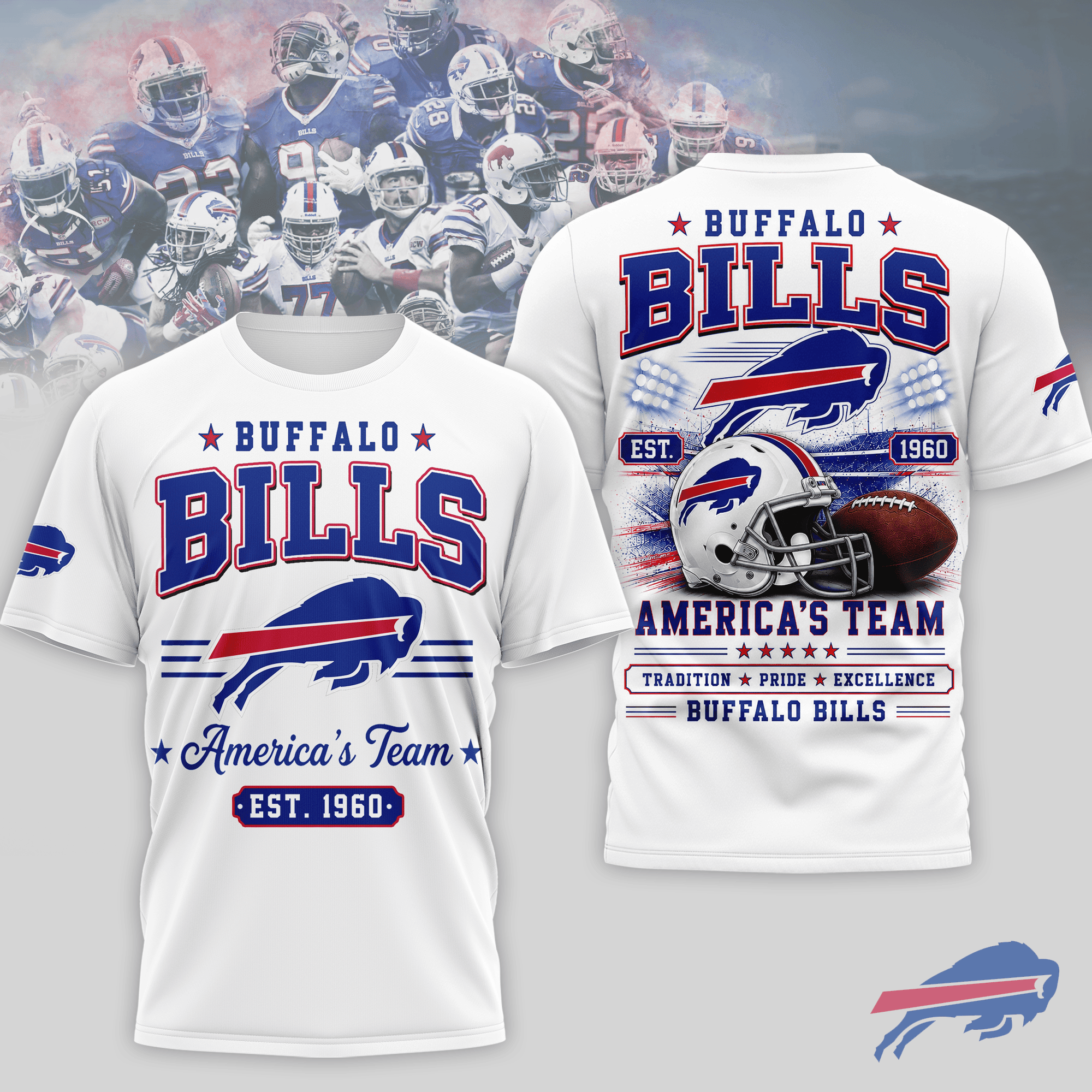 Buffalo Bills | Premium NFL Team Tradition Pride 3D Shirt NTH1