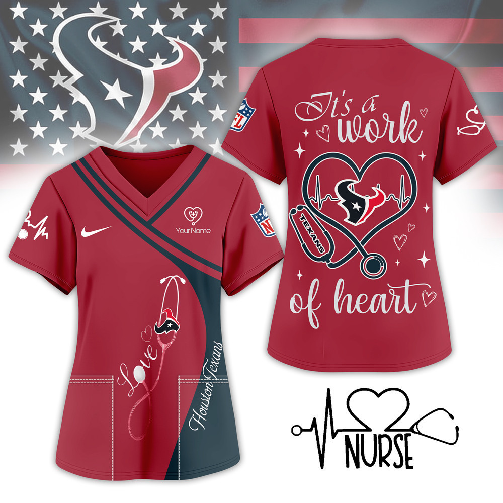 Houston Texans | Premium NFL Nurse Pride 3D Shirt NY
