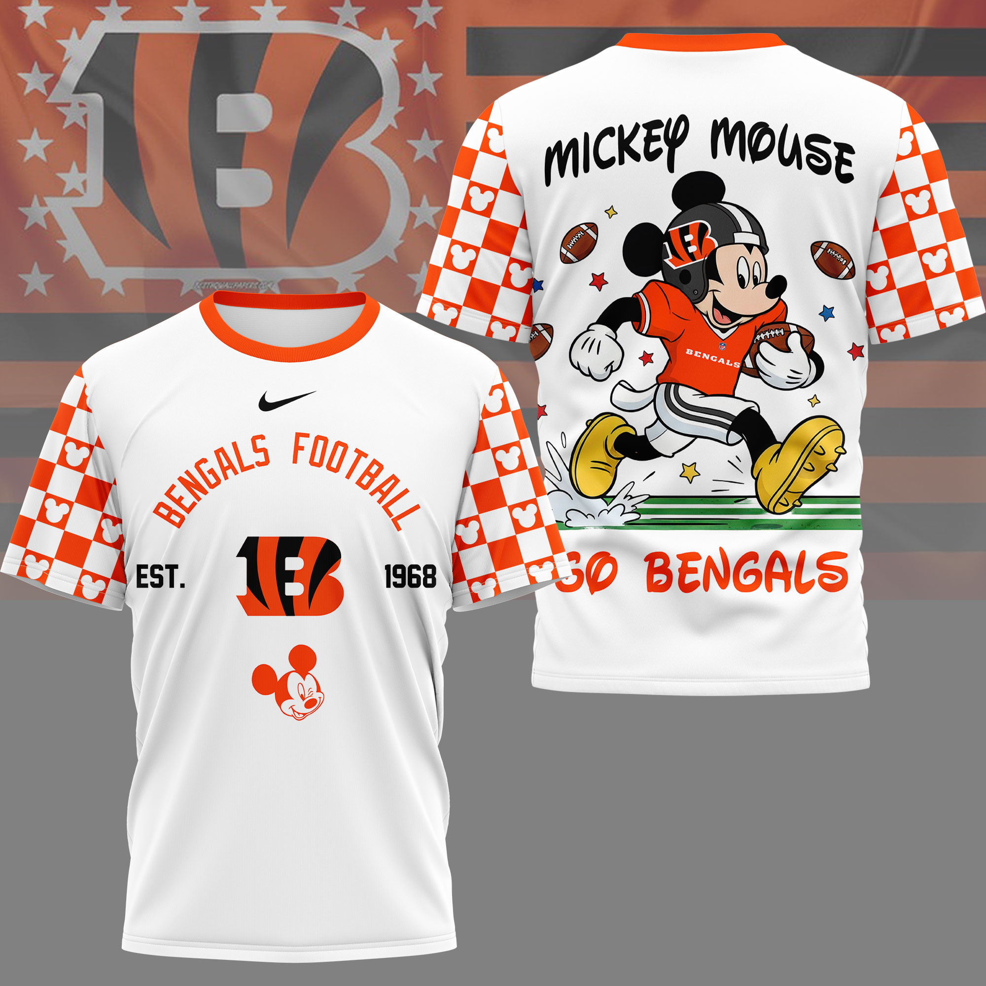 Cincinnati Bengals | Premium NFL Mickey Football 3D Shirt NY