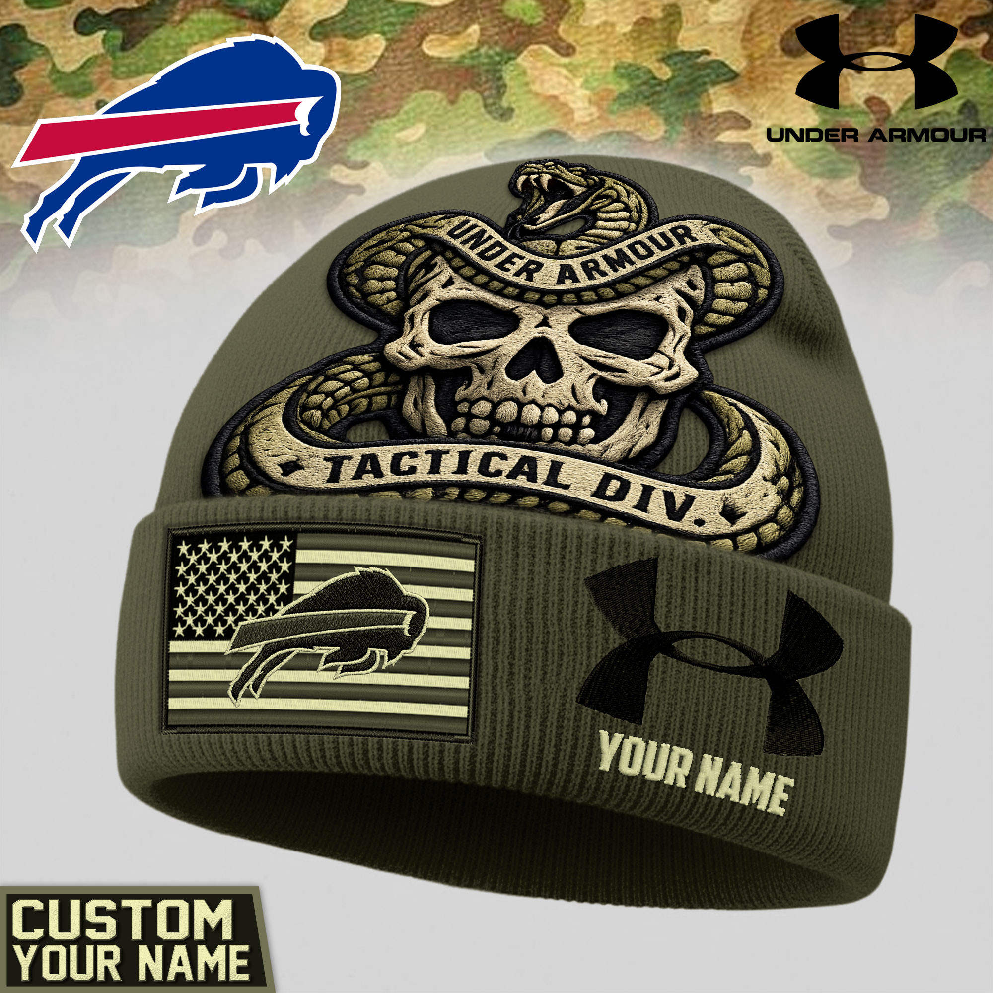 Buffalo Bills | Premium NFL Tactical DIV Under Armour Beanie Hat TD