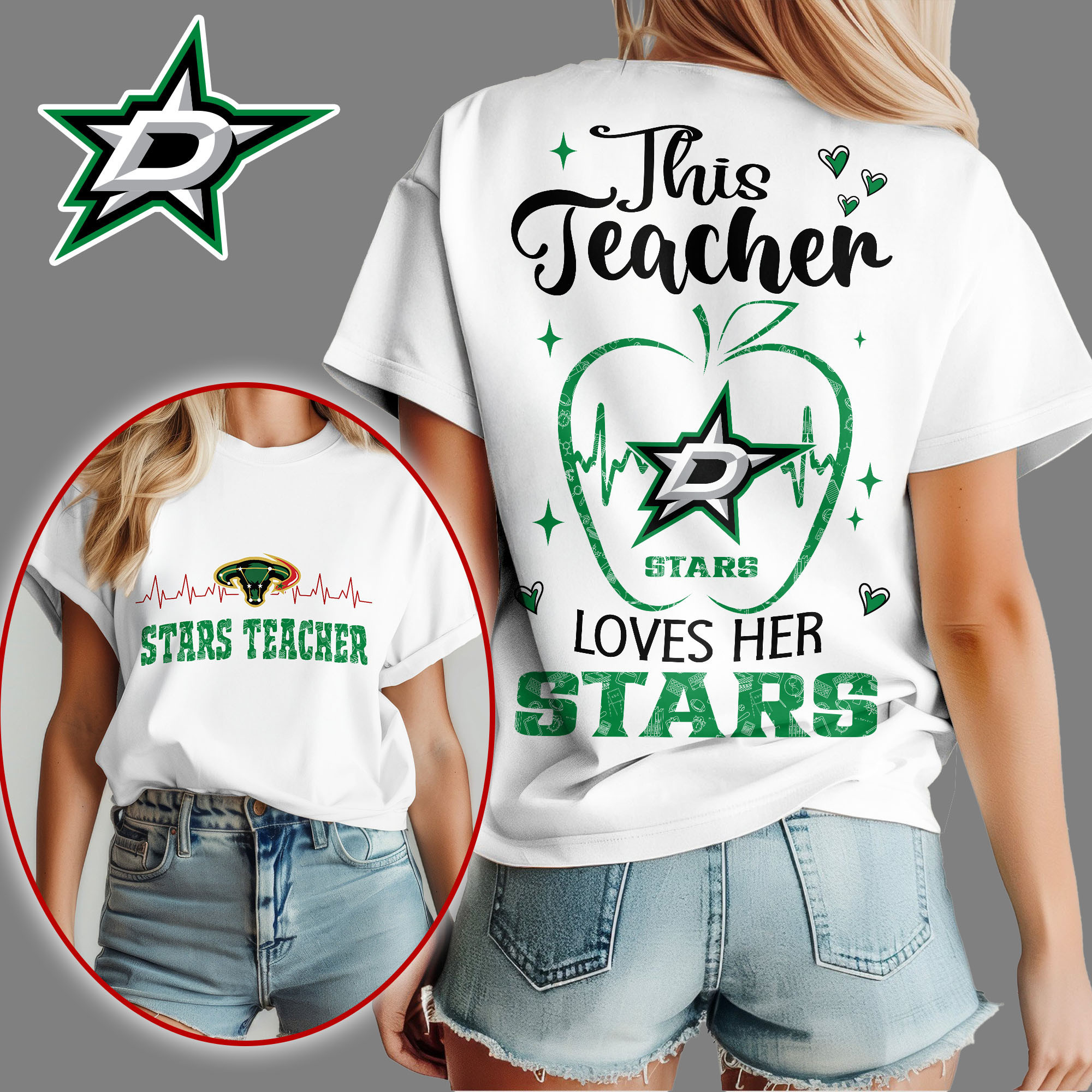 Dallas Stars | Premium NHL Teacher Appreciation Month Women's Shirt NY