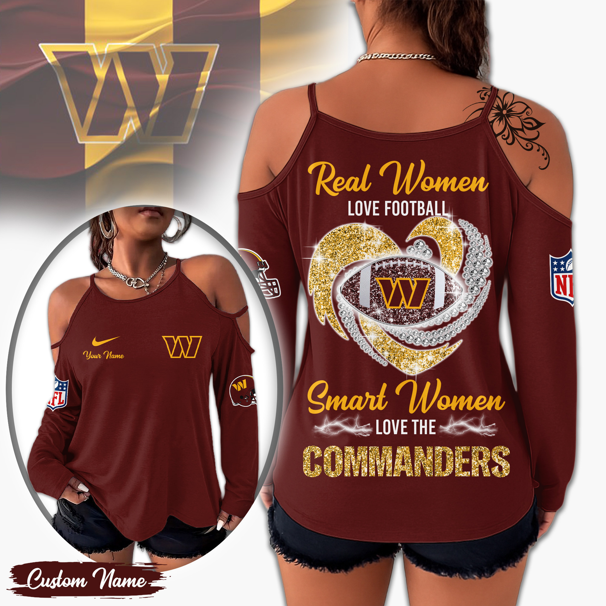 Washington Commanders | Premium NFL Lady Tshirt TD
