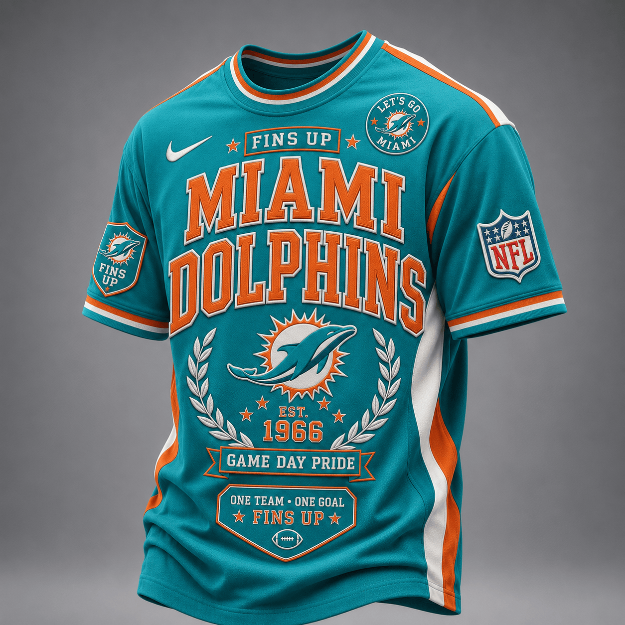 Miami Dolphins | Premium NFL Classic Game Day Football Fan T-Shirt TD