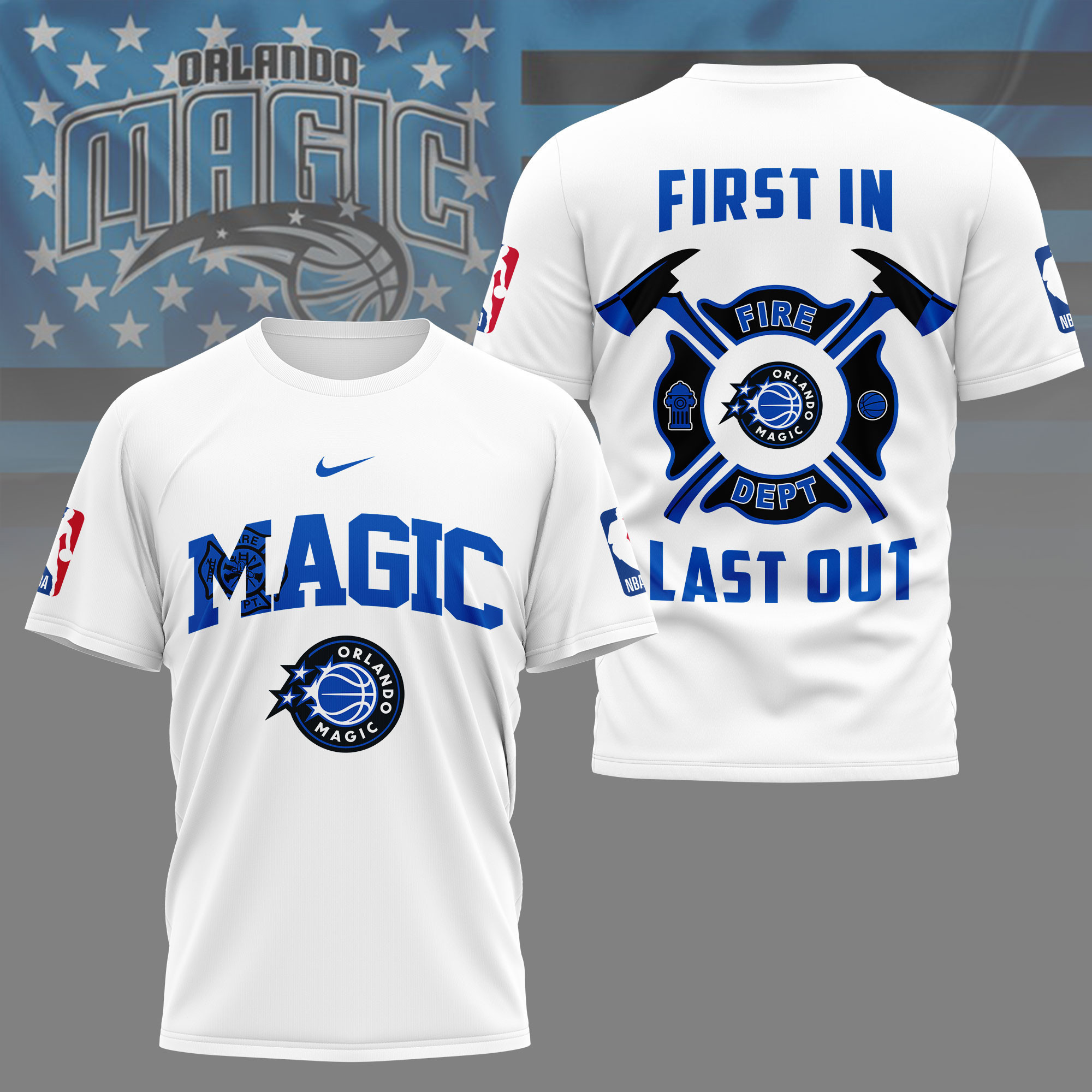 Orlando Magic | Premium NBA Fire Dept 3D Shirt TD