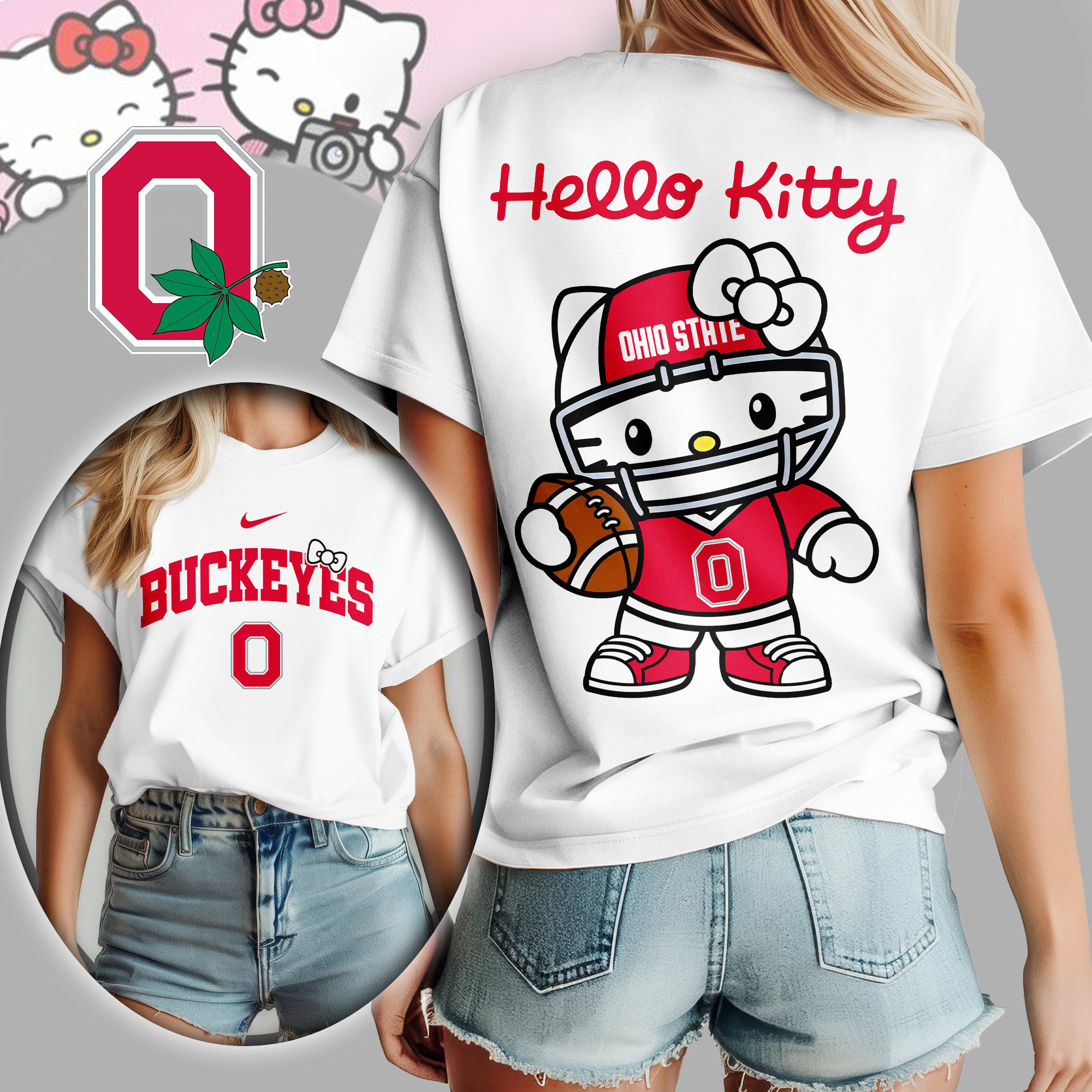 Ohio State Buckeyes | Premium NCAA Hello Kitty Women's Shirt TD
