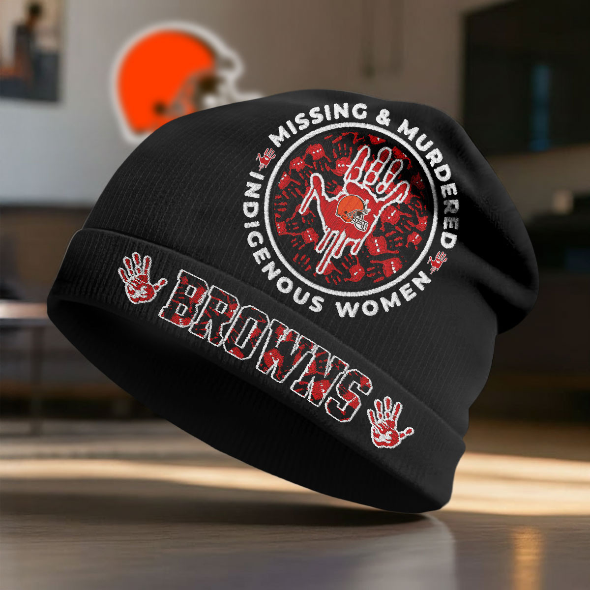 Cleveland Browns | Premium NFL MMIW Awareness Beanie Hat NY