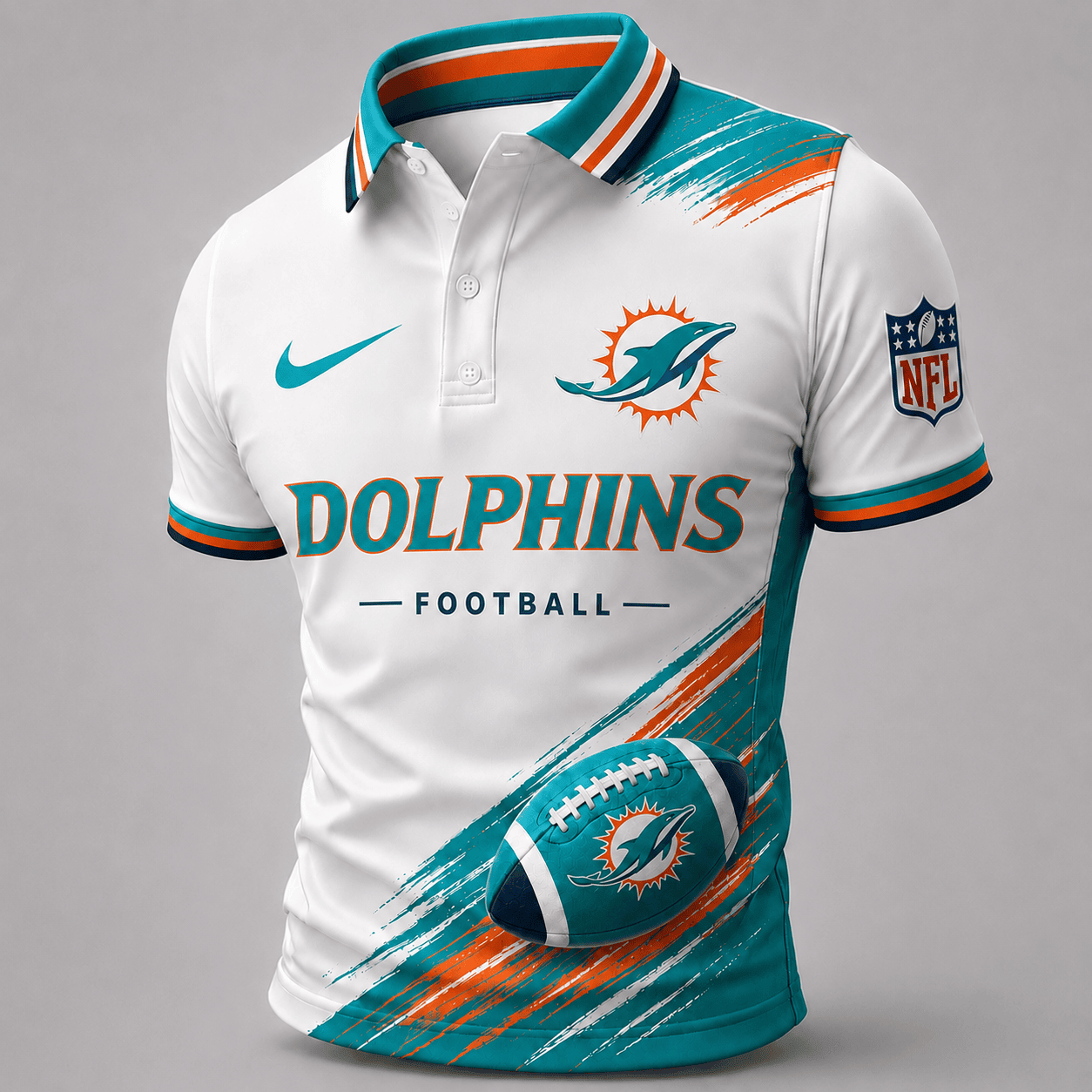 Miami Dolphins | Premium NFL Dynamic Gridiron Style Polo TD