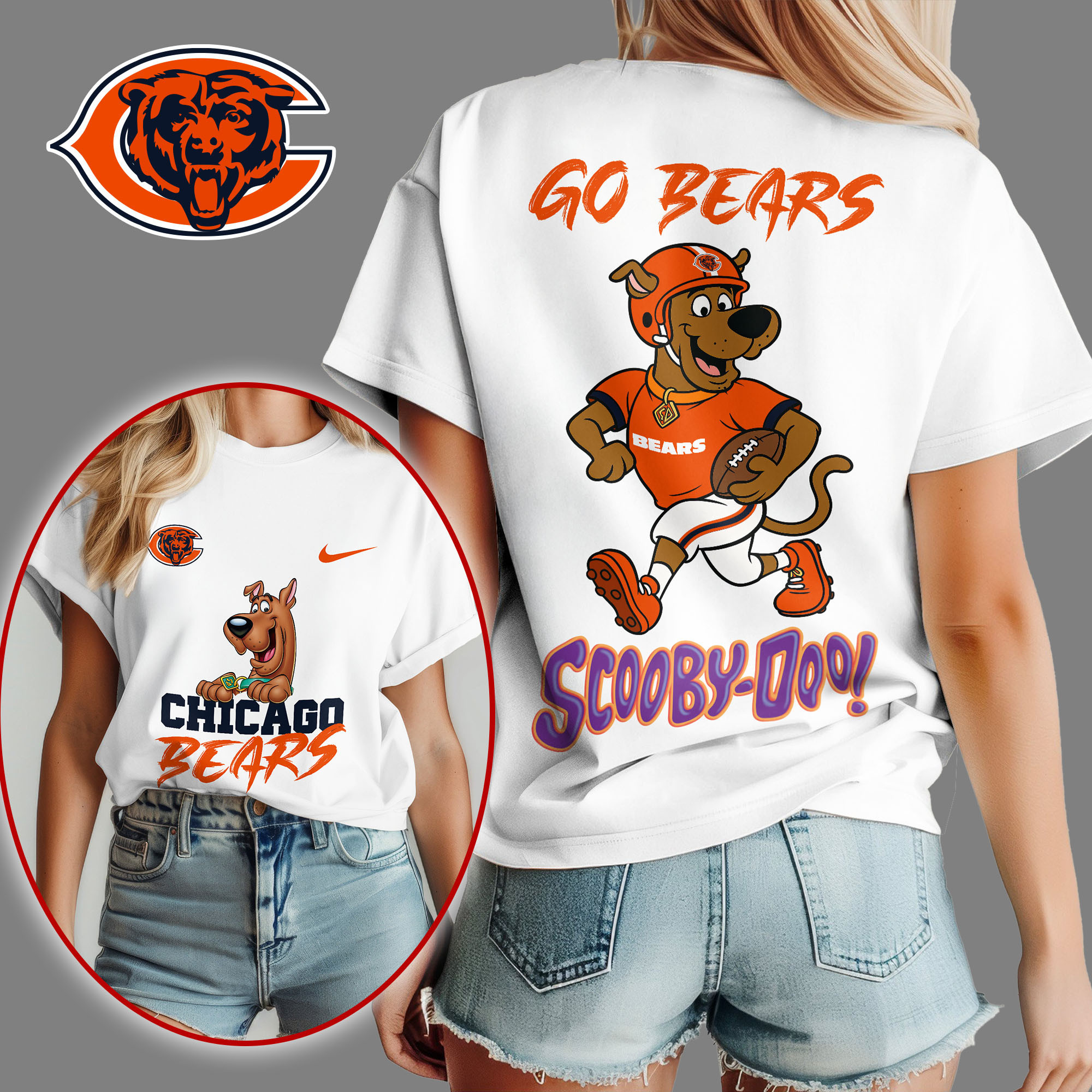 Chicago Bears | Premium NFL Scooby-Doo Fan Women's Shirt NY