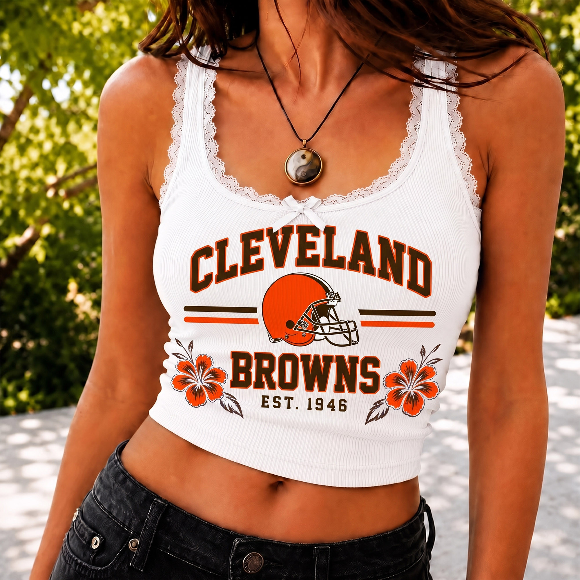 Cleveland Browns | Premium NFL Game Day Lace Tank Top Shirt NY