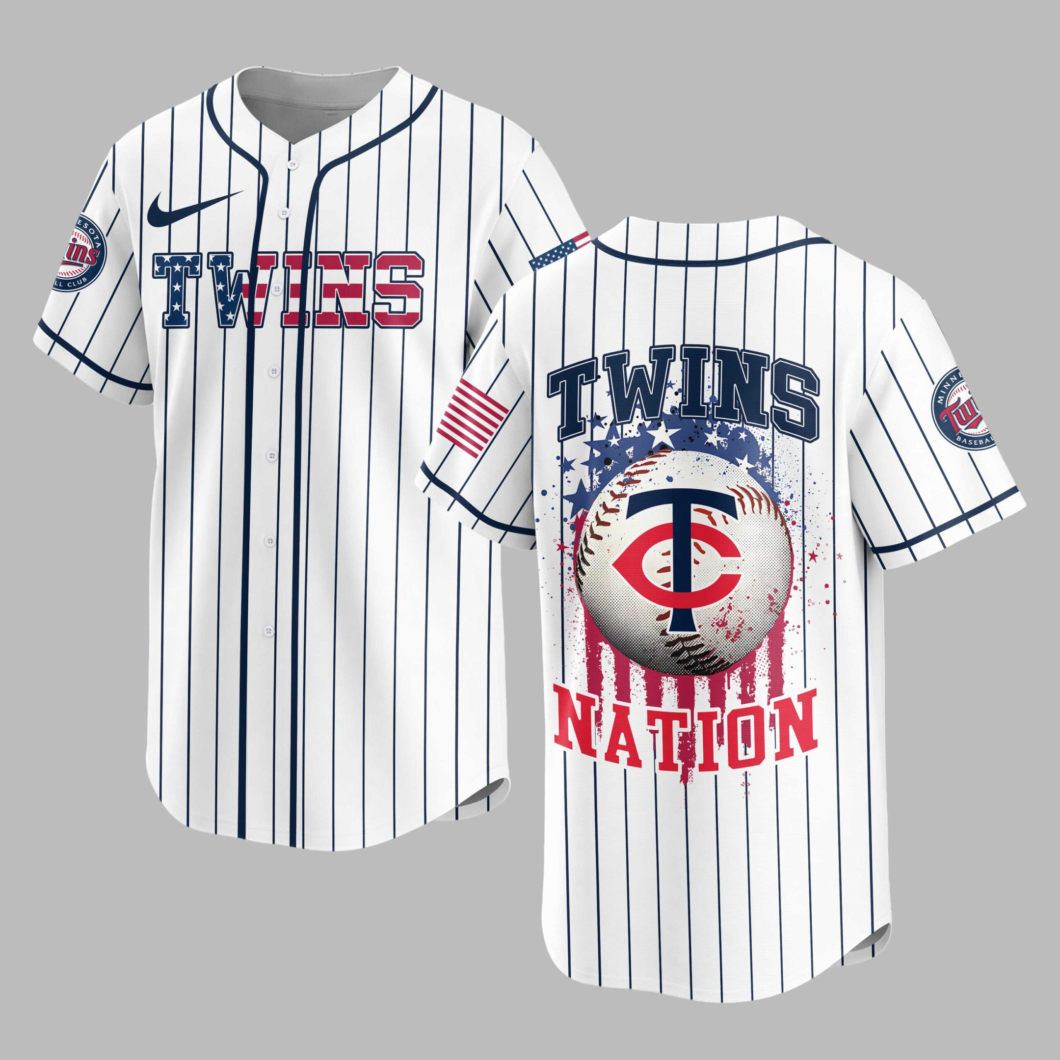 Minnesota Twins | MLB USA Flag Edition Premium Baseball Jersey
