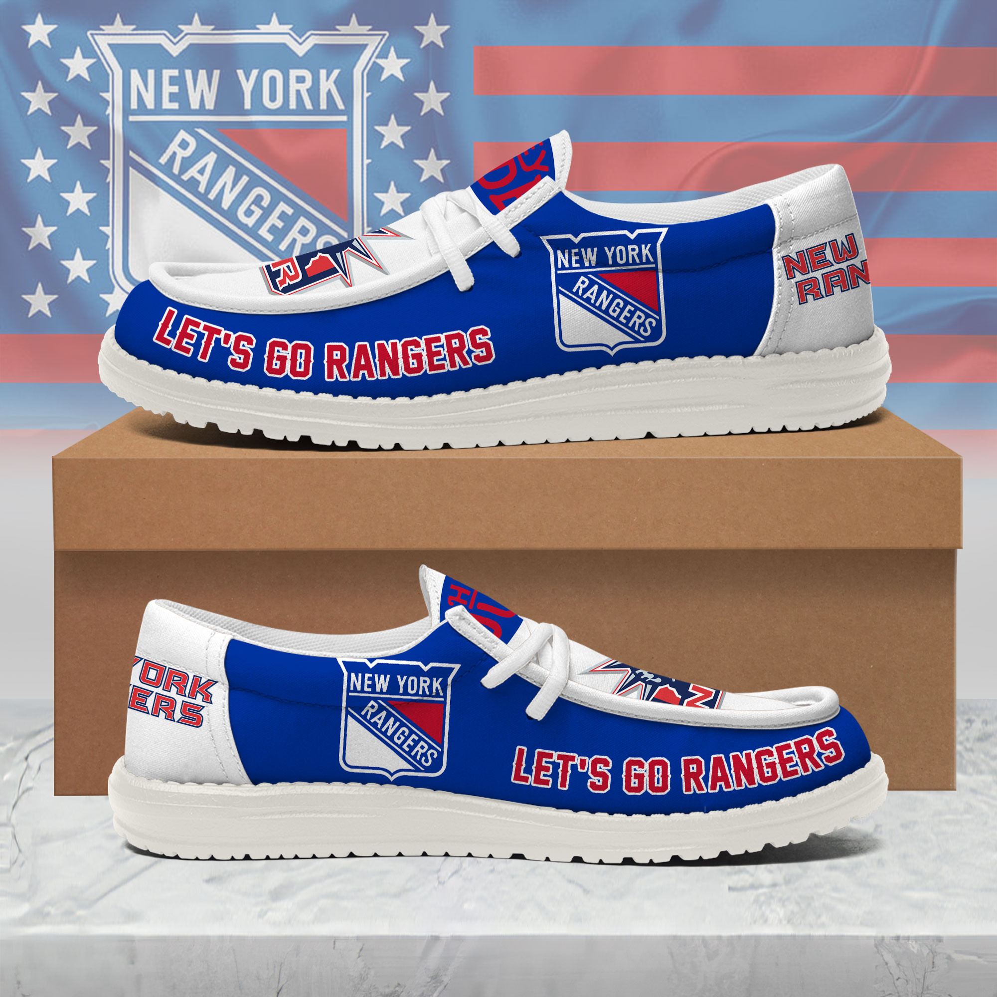 New York Rangers | Premium NHL Fan Pride Loafer Shoes NY