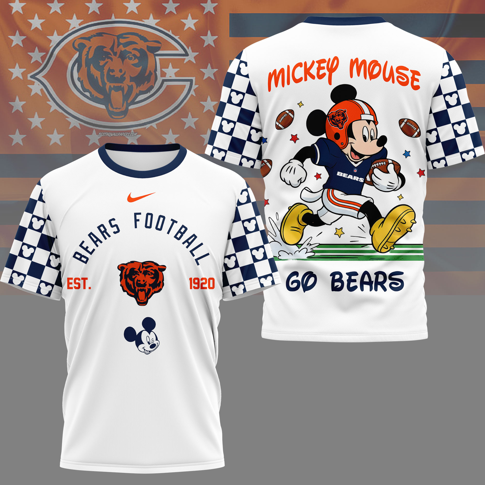 Chicago Bears | Premium NFL Mickey Football 3D Shirt NY