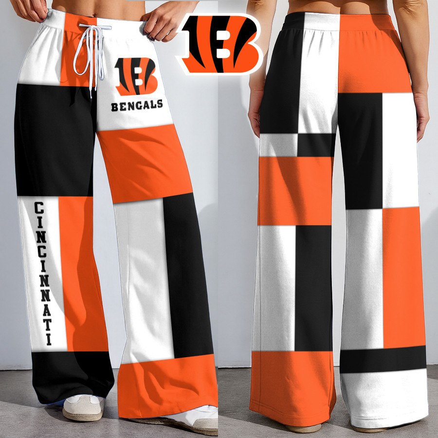 Cincinnati Bengals | Premium NFL Color Block Football High-Stretch Casual Pants HI
